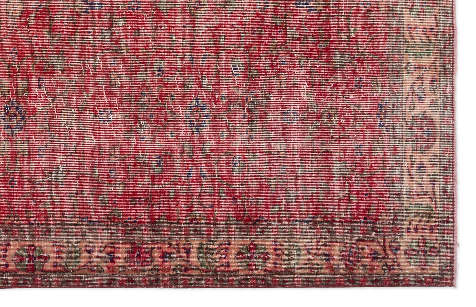 Atina 19253 Red Vintage Wool Handmade Area Rug 5'4" x 8'11"