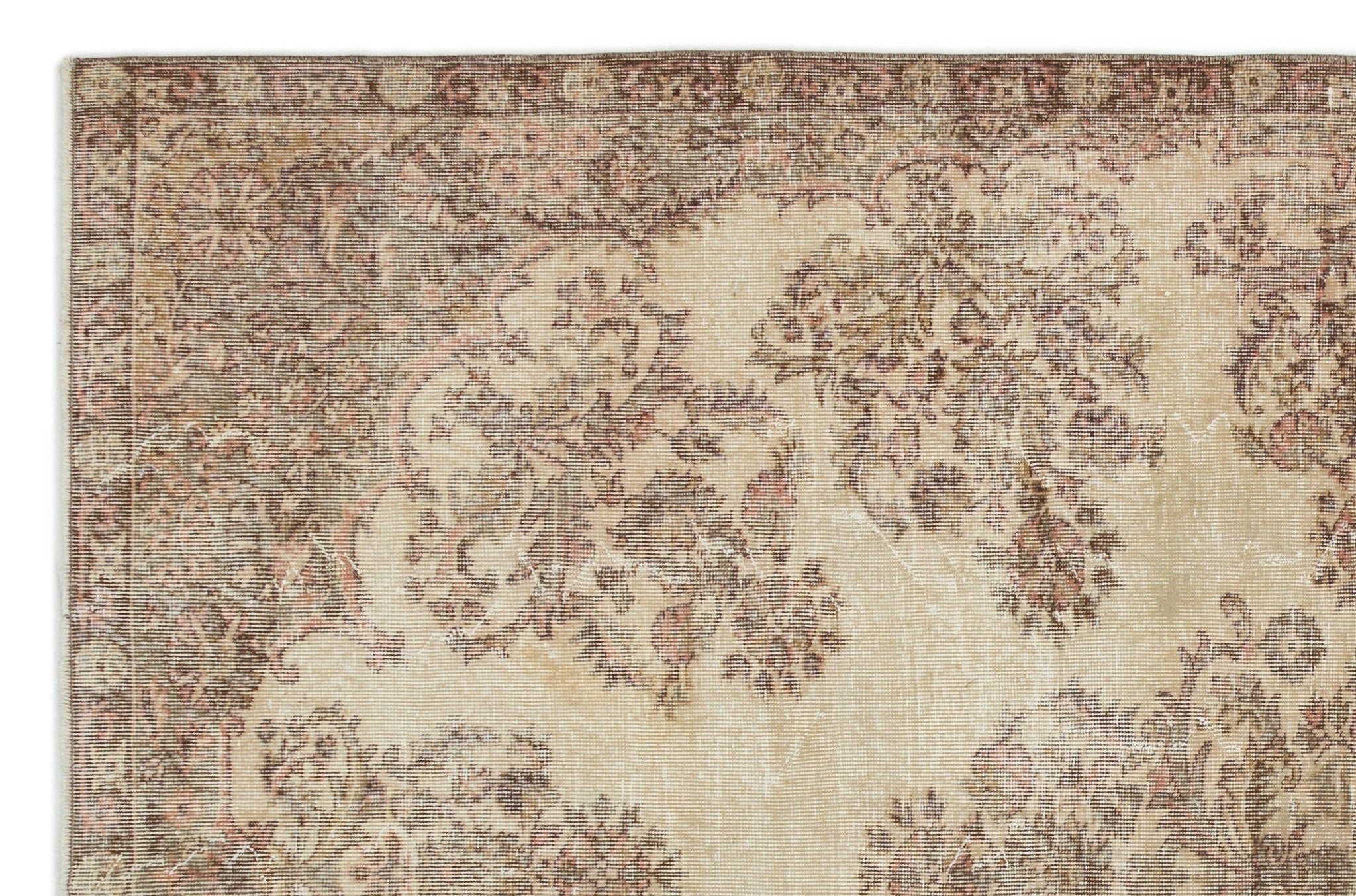 Atina 19258 Beige Vintage Wool Handmade Area Rug 6'5" x 9'10"
