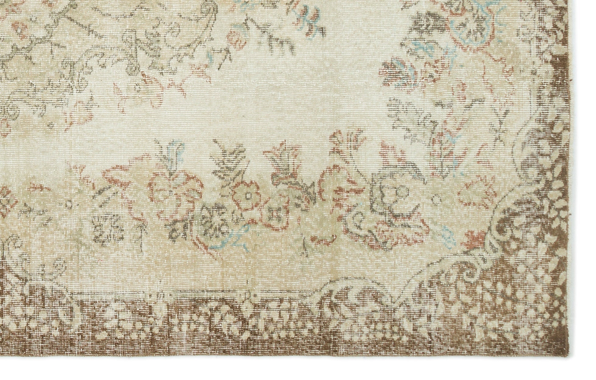 Atina 19283 Beige Vintage Wool Handmade Area Rug 5'11" x 9'5"