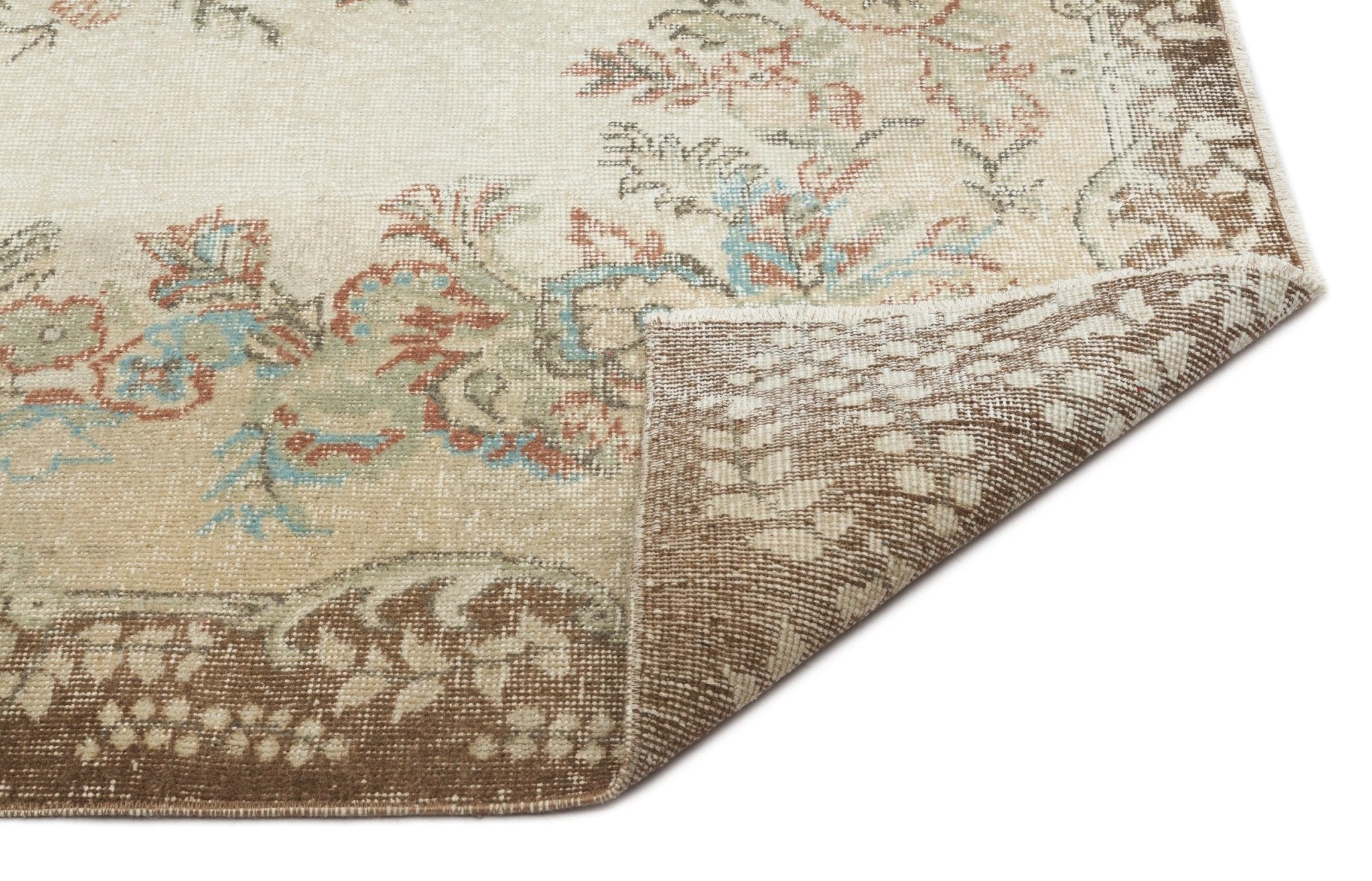 Atina 19283 Beige Vintage Wool Handmade Area Rug 5'11" x 9'5"