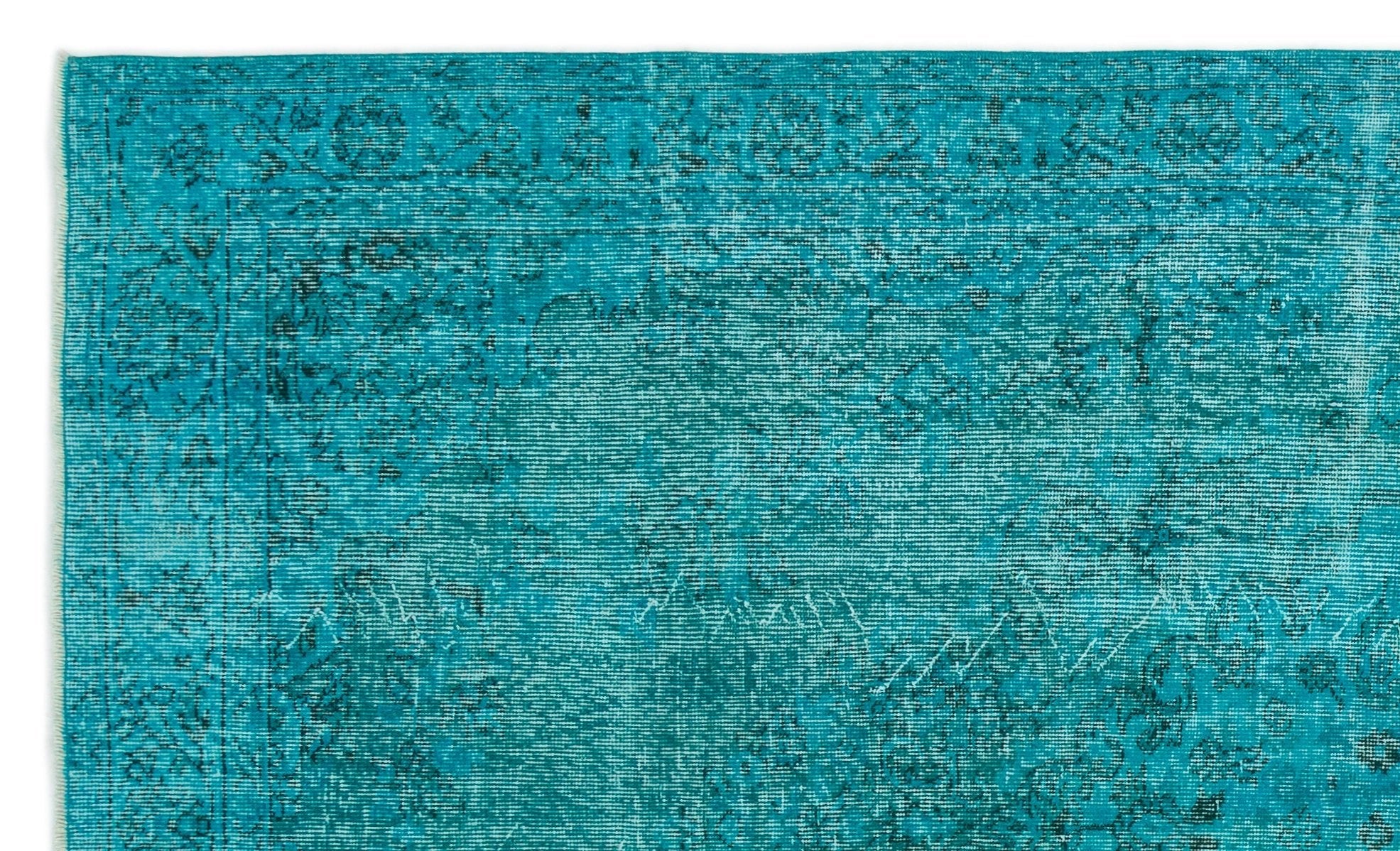 Atina 19361 Turquoise Vintage Wool Handmade Area Rug 5'7" x 9'1"