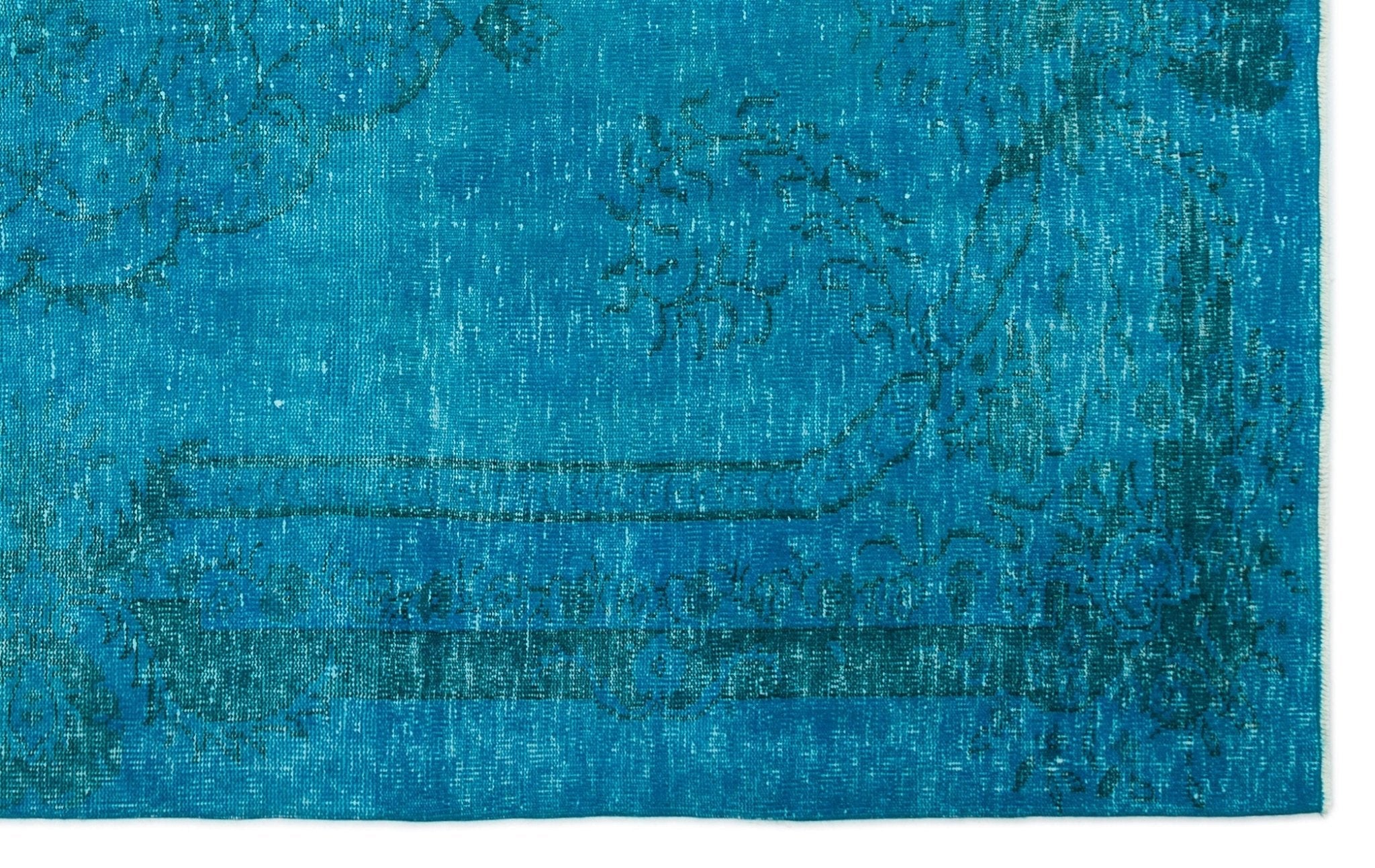 Atina 19412 Turquoise Vintage Wool Handmade Area Rug 6'0" x 9'11"