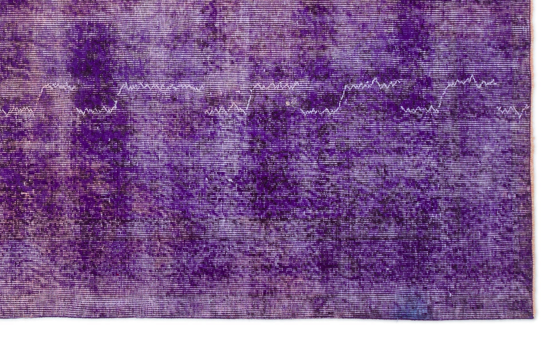 Atina 19495 Purple Vintage Wool Handmade Area Rug 5'5" x 8'11"