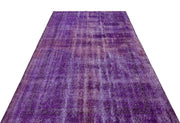 Atina 19495 Purple Vintage Wool Handmade Area Rug 5'5" x 8'11"