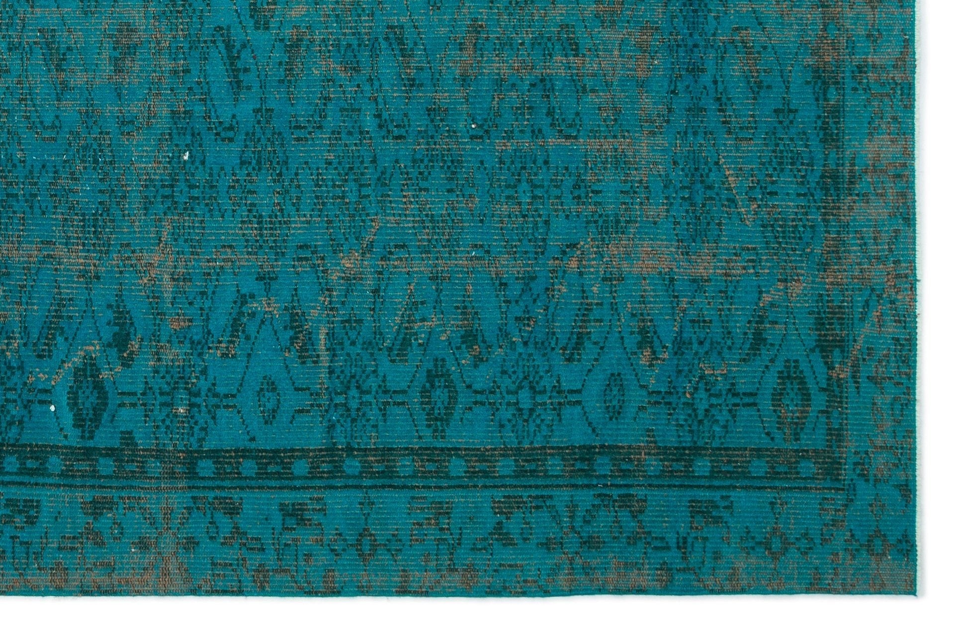 Atina 19565 Turquoise Vintage Wool Handmade Area Rug 5'10" x 8'10"