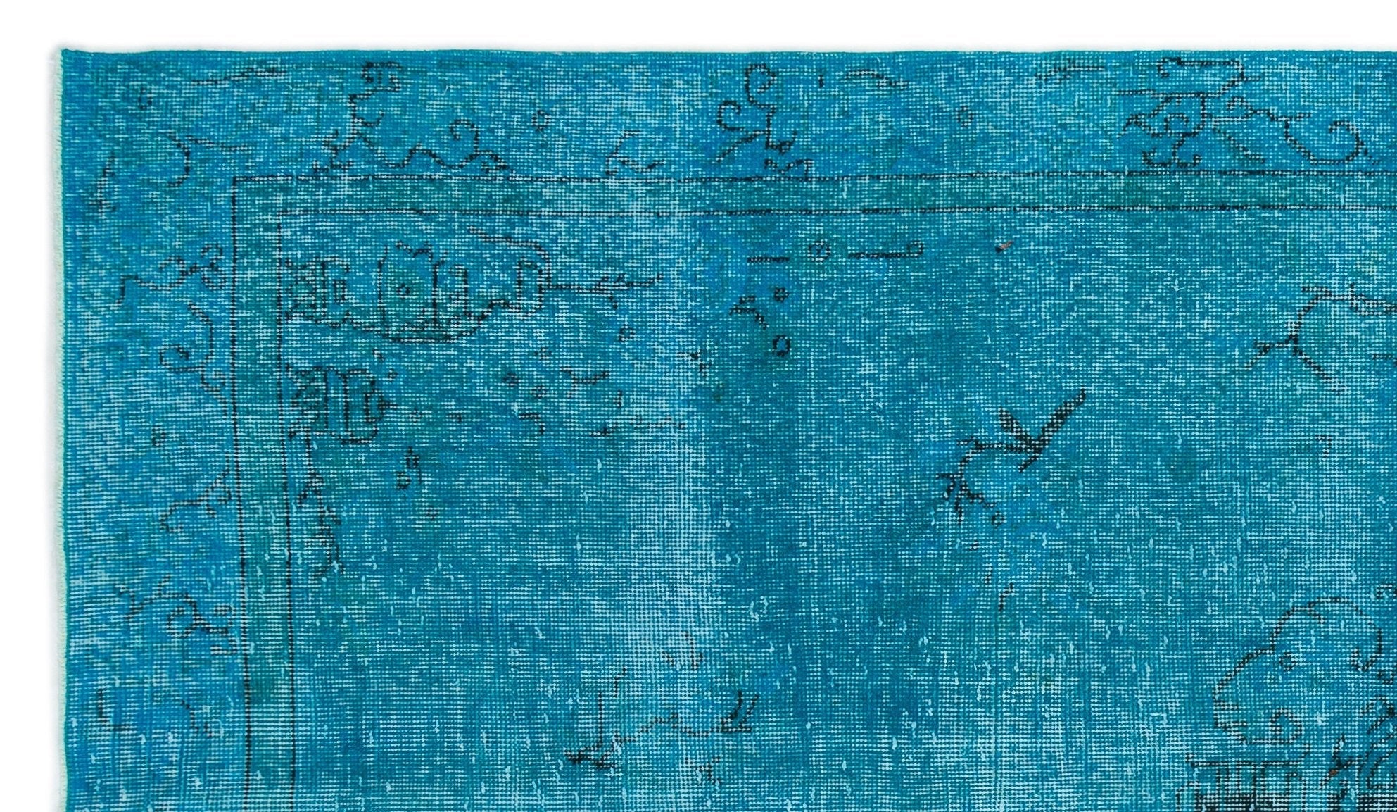 Atina 19658 Turquoise Vintage Wool Handmade Area Rug 5'4" x 9'1"