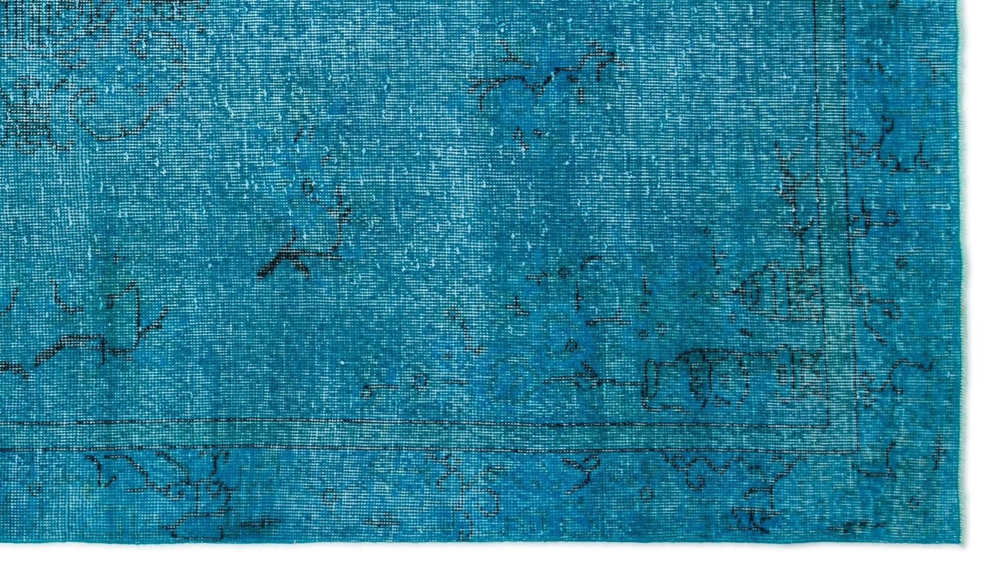 Atina 19658 Turquoise Vintage Wool Handmade Area Rug 5'4" x 9'1"