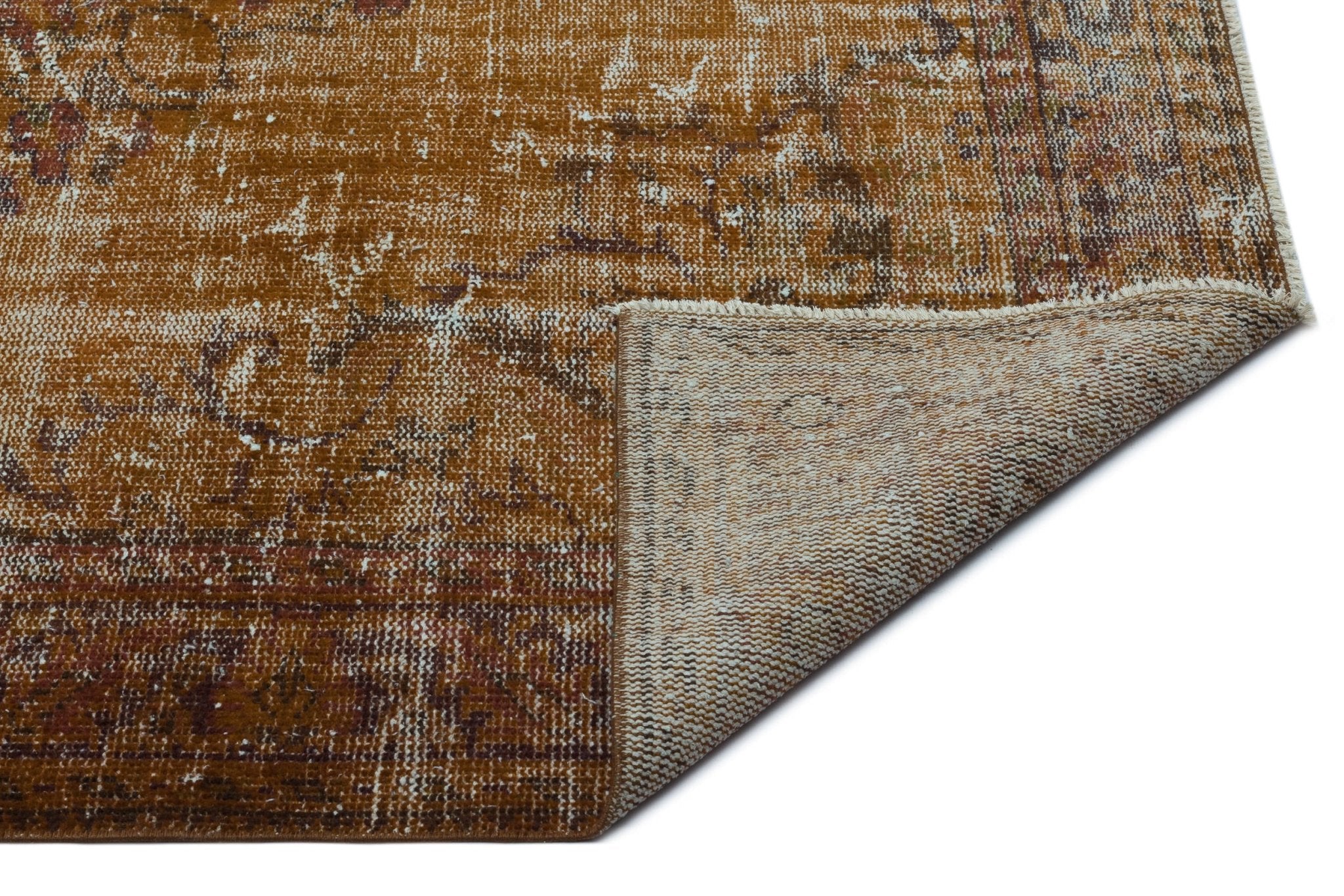 Atina 22616 Brown Vintage Wool Handmade Area Rug 6'0" x 9'5"