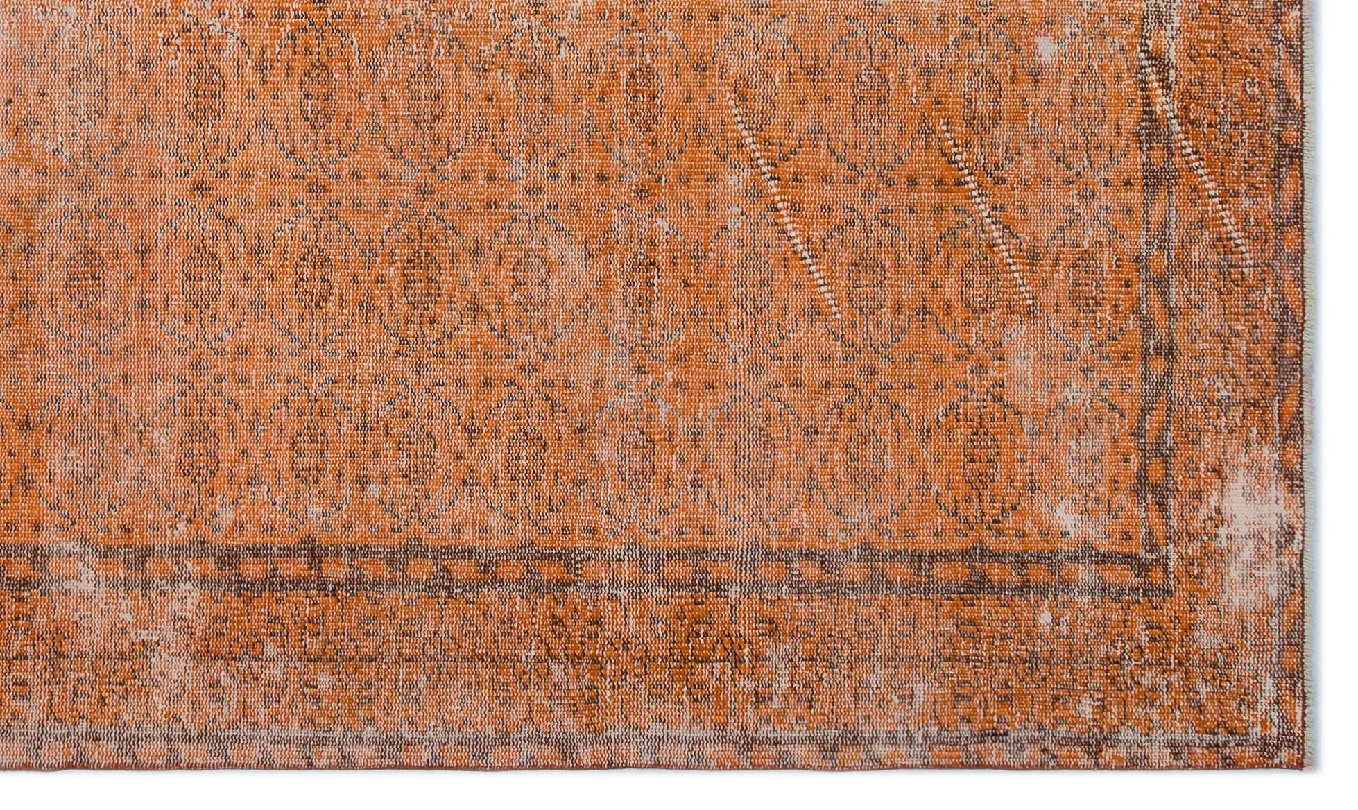 Atina 22626 Orange Vintage Wool Handmade Area Rug 5'4" x 9'2"