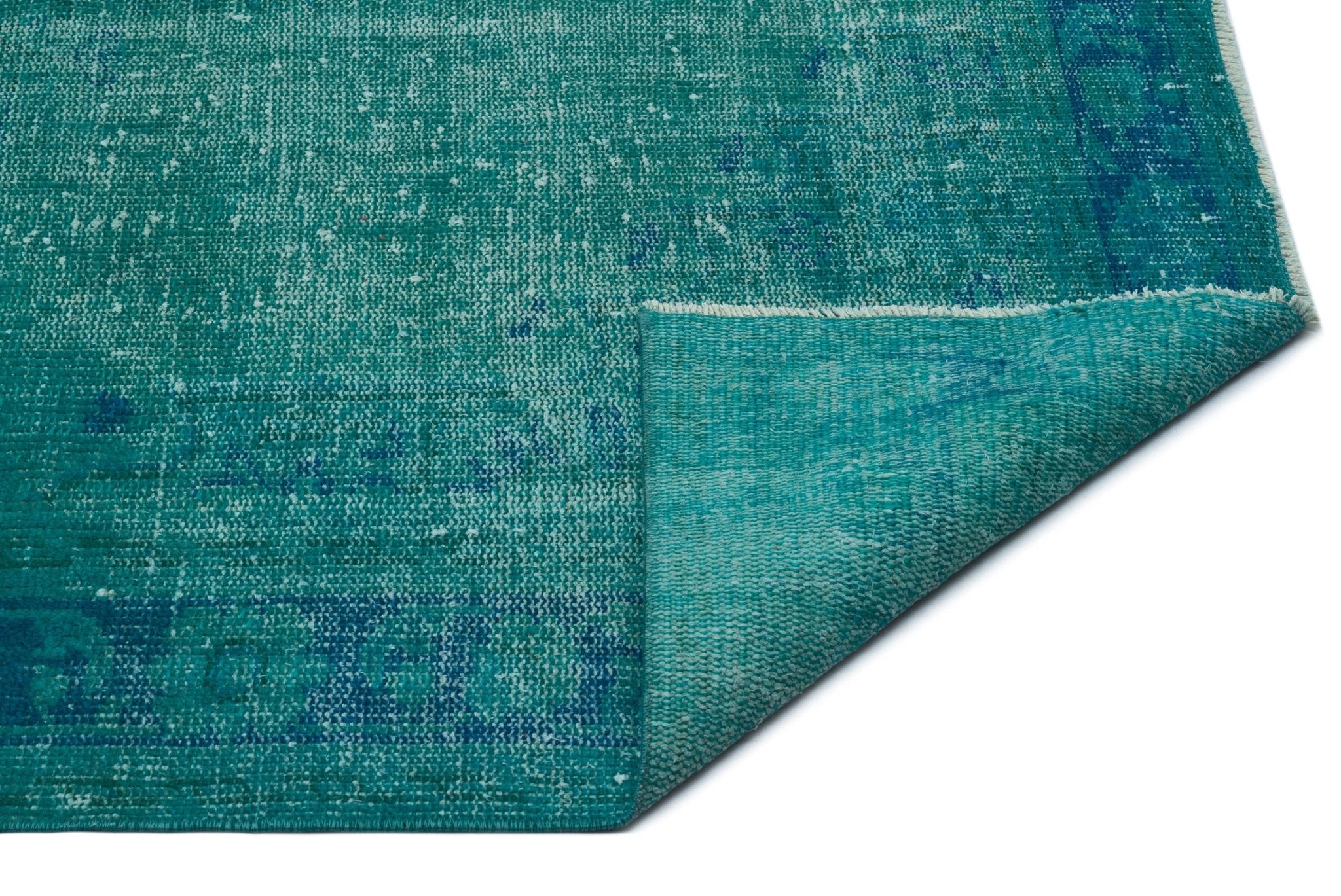 Atina 22638 Turquoise Vintage Wool Handmade Area Rug 5'8" x 9'2"