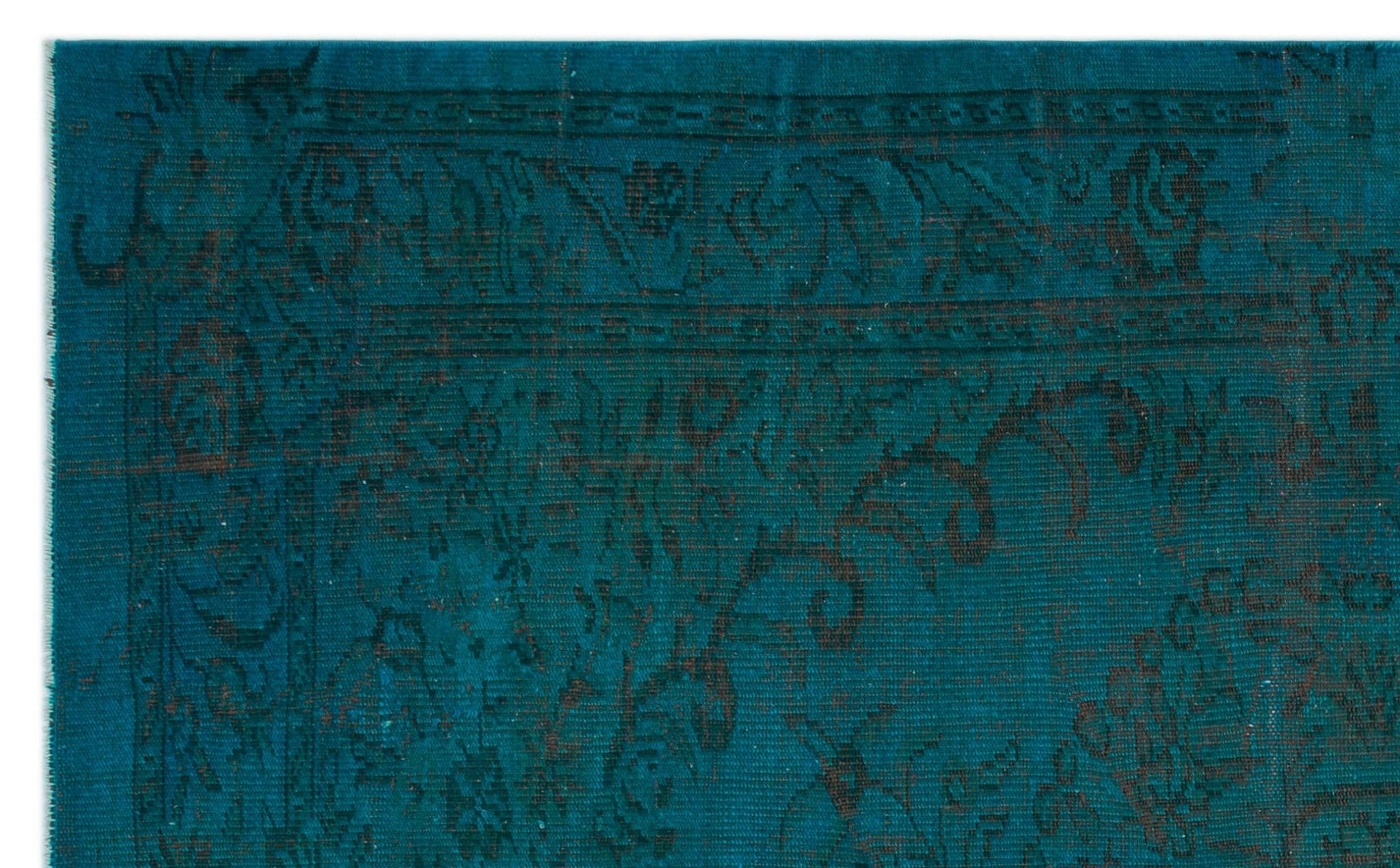 Atina 22648 Turquoise Vintage Wool Handmade Area Rug 5'9" x 9'9"