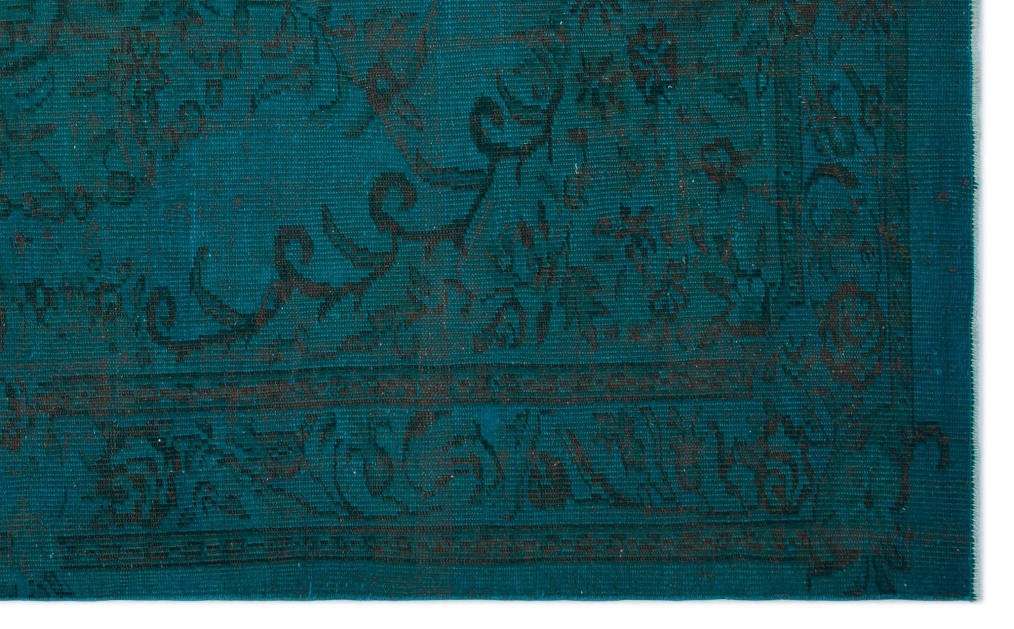 Atina 22648 Turquoise Vintage Wool Handmade Area Rug 5'9" x 9'9"