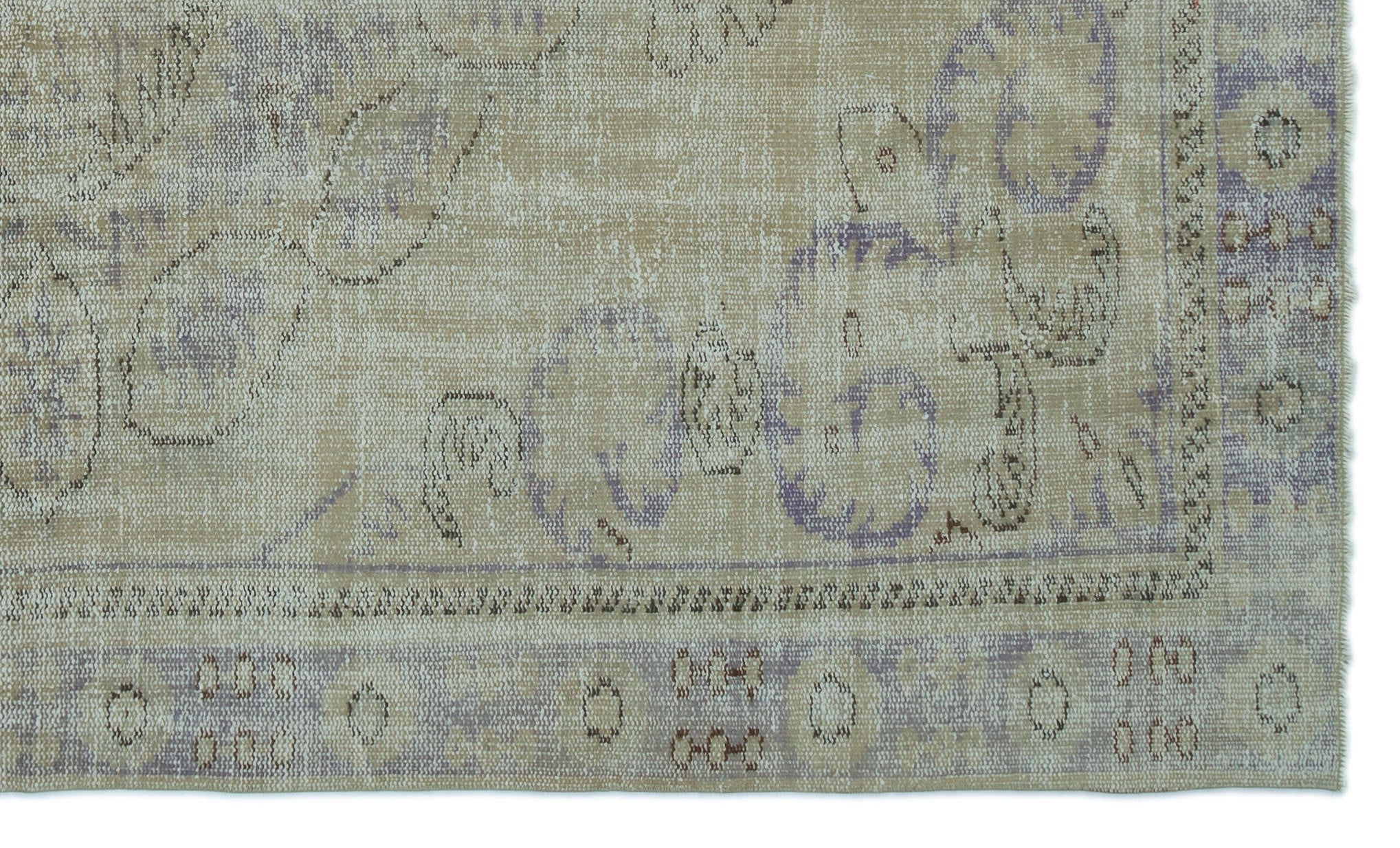 Atina 22658 Beige Vintage Wool Handmade Area Rug 5'7" x 9'5"