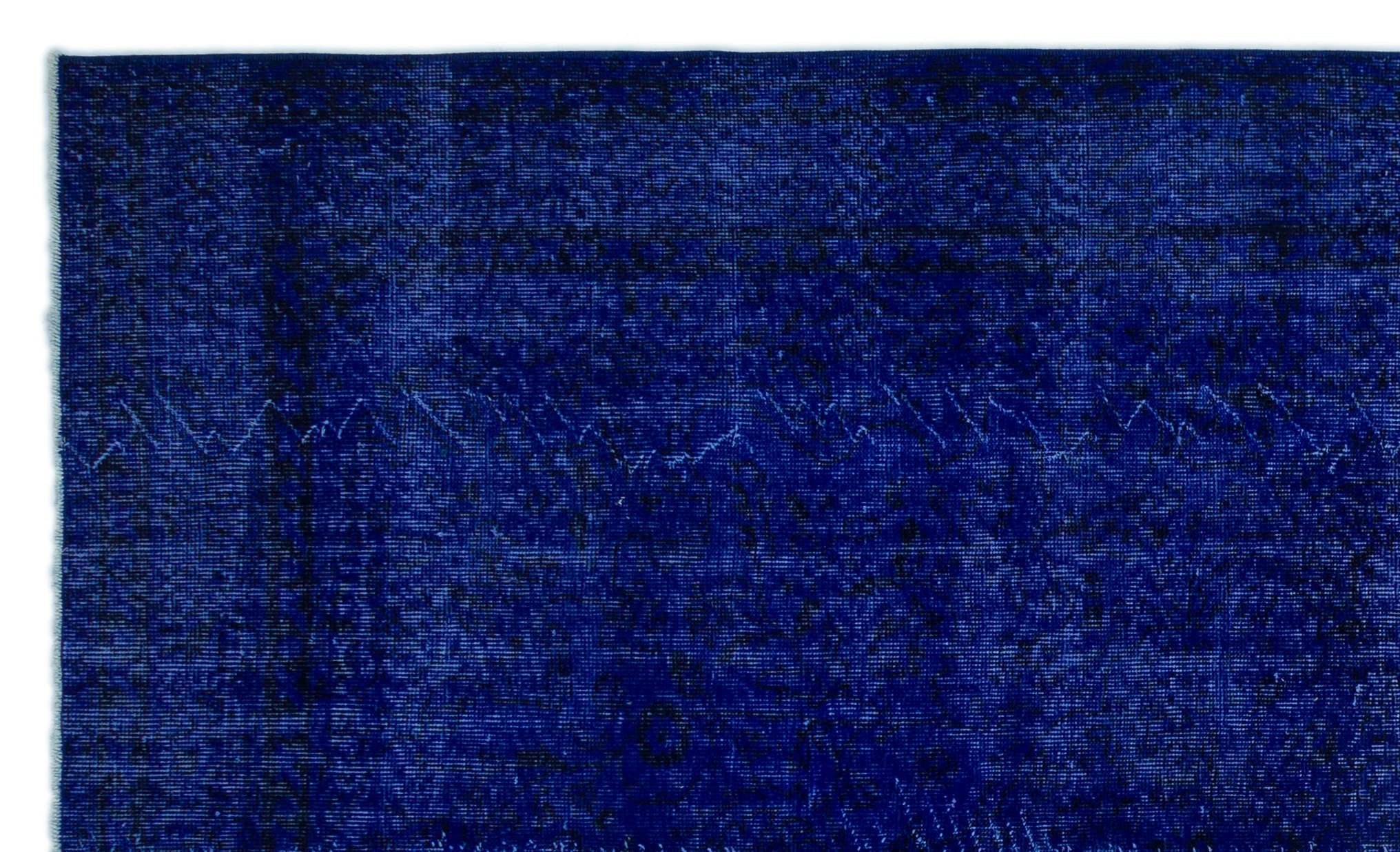 Atina 22711 Blue Vintage Wool Handmade Area Rug 5'7" x 9'8"