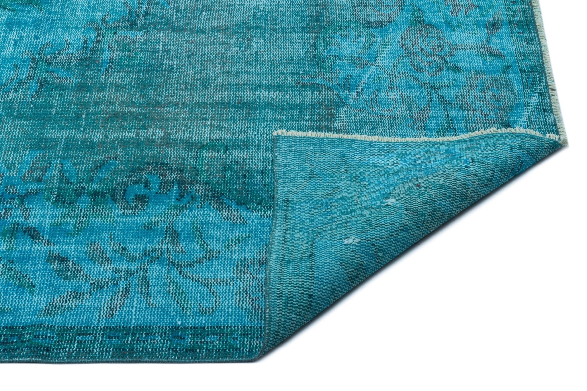 Atina 22813 Turquoise Vintage Wool Handmade Area Rug 5'9" x 9'9"