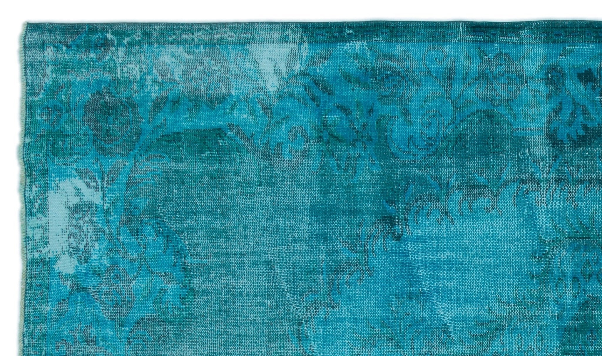Atina 22813 Turquoise Vintage Wool Handmade Area Rug 5'9" x 9'9"
