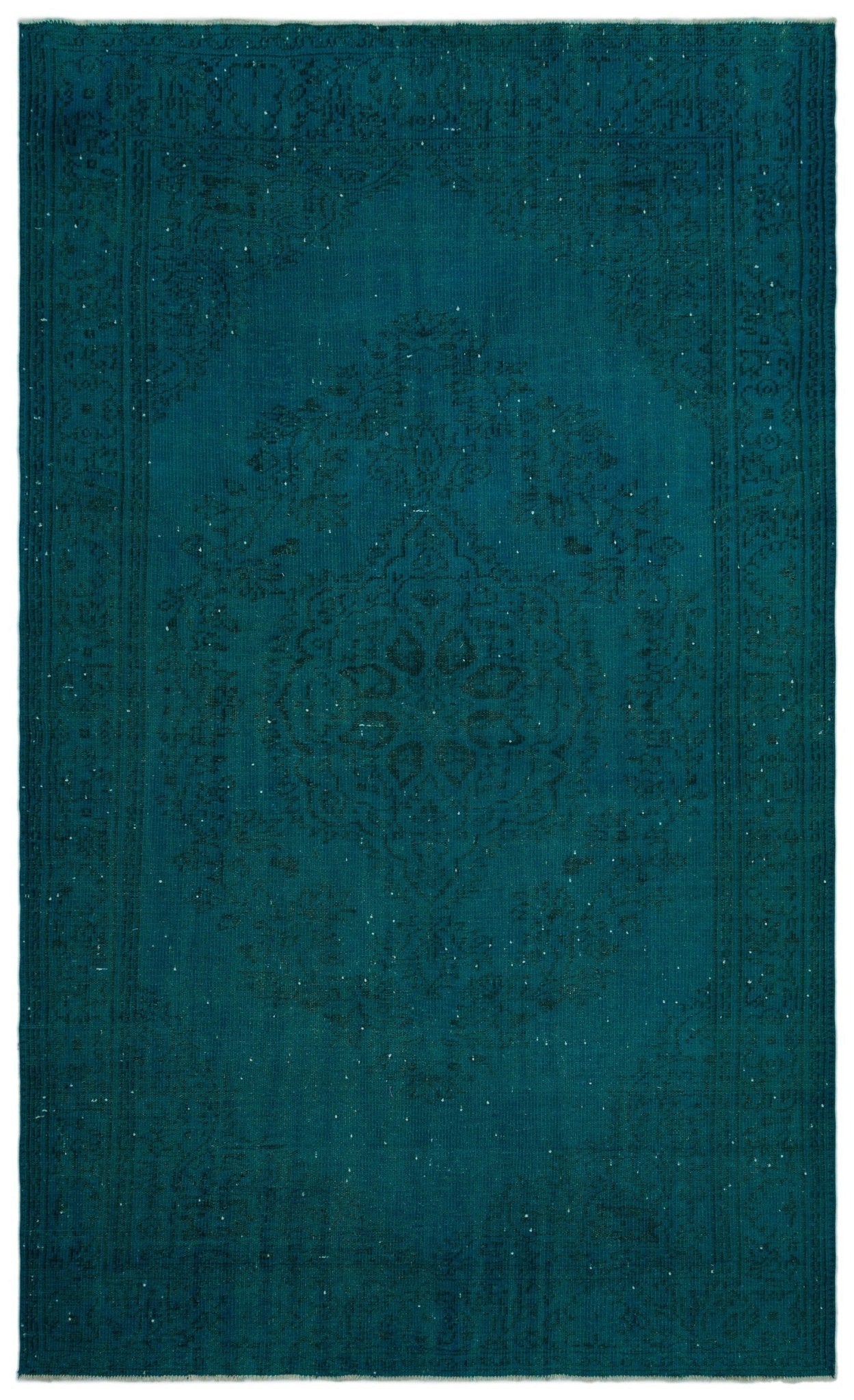 Atina 23070 Turquoise Vintage Wool Handmade Area Rug 6'0" x 10'1"