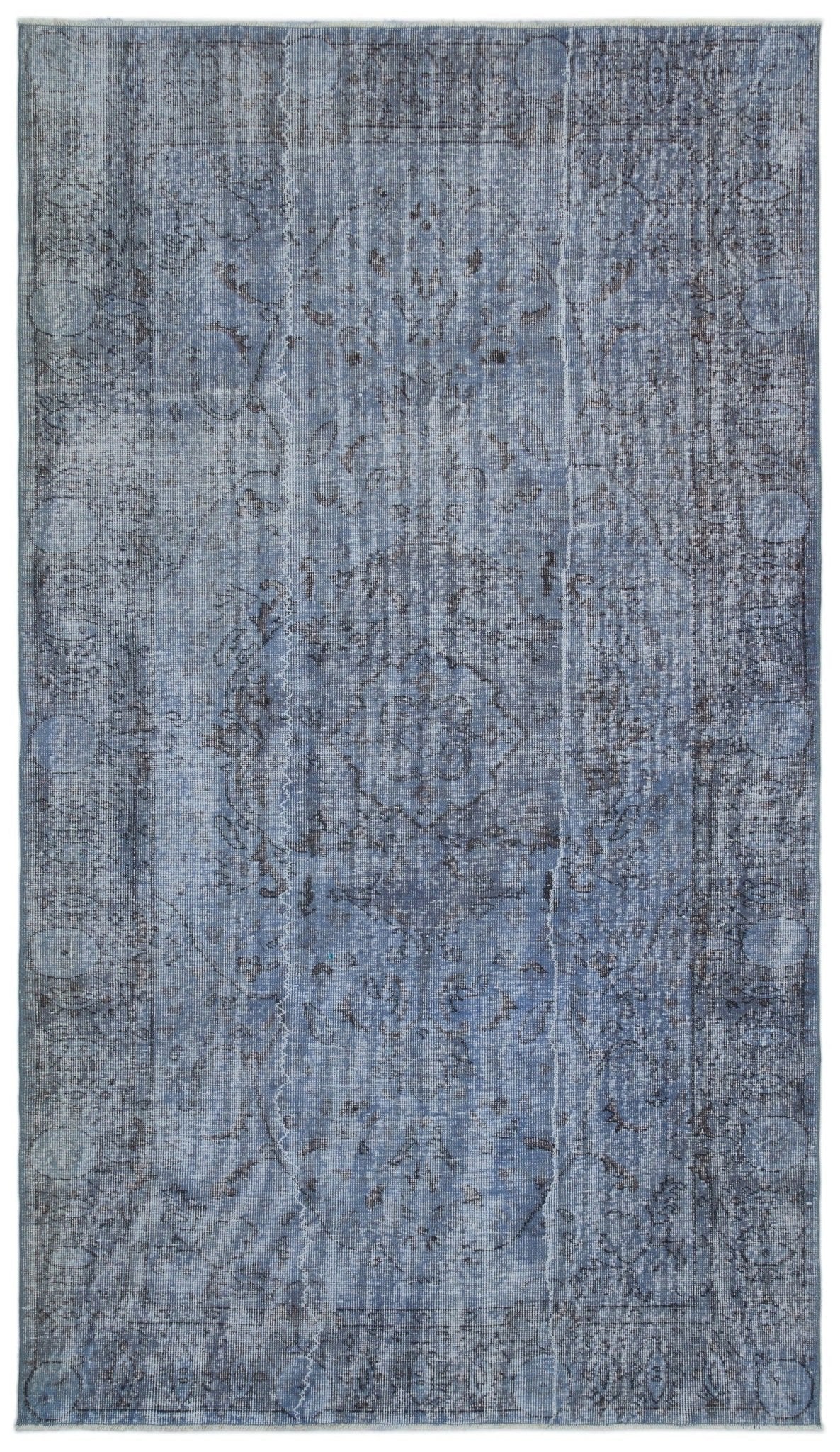 Atina 23076 Blue Vintage Wool Handmade Area Rug 5'2" x 9'1"