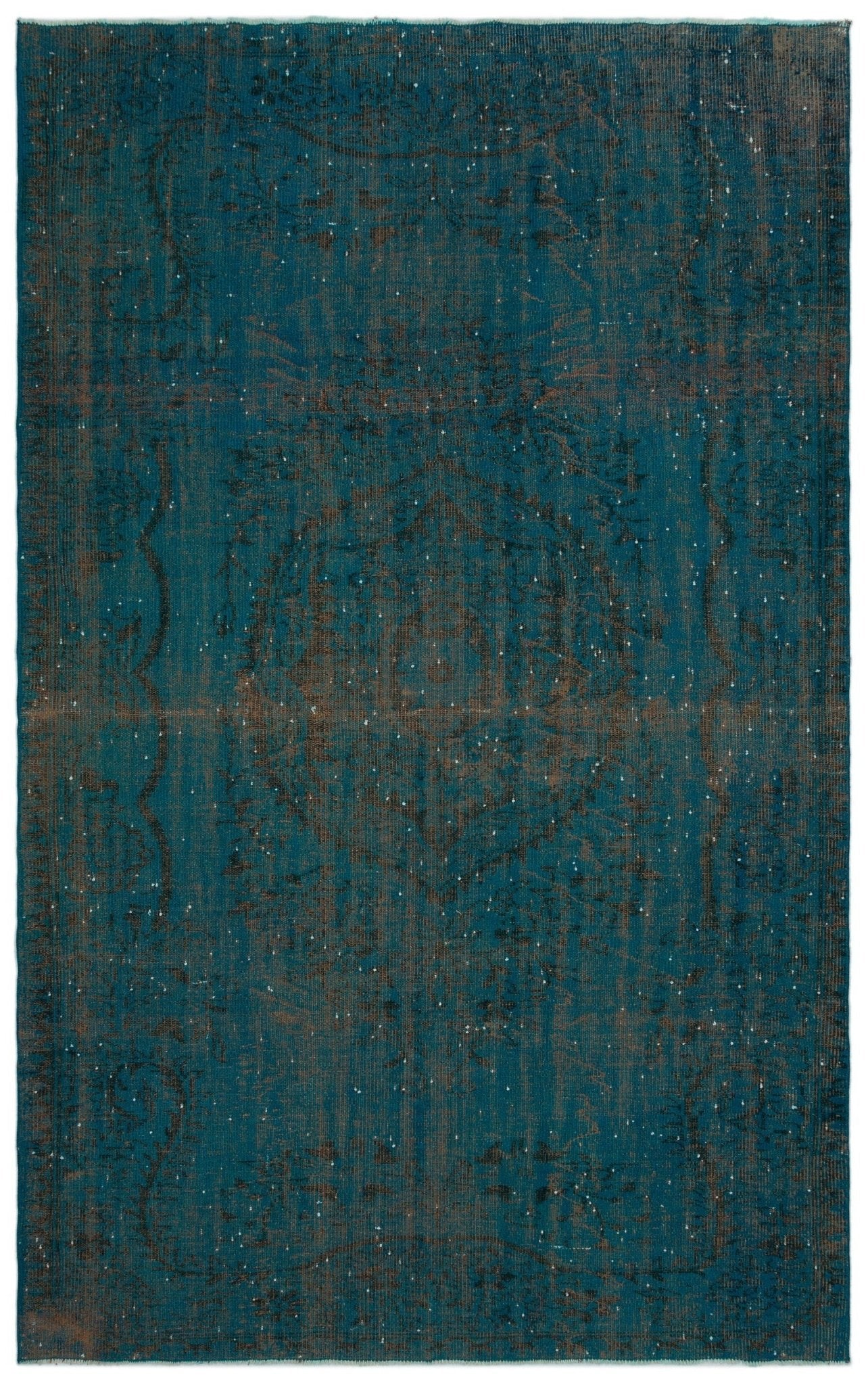 Atina 23092 Turquoise Vintage Wool Handmade Area Rug 6'1" x 9'10"