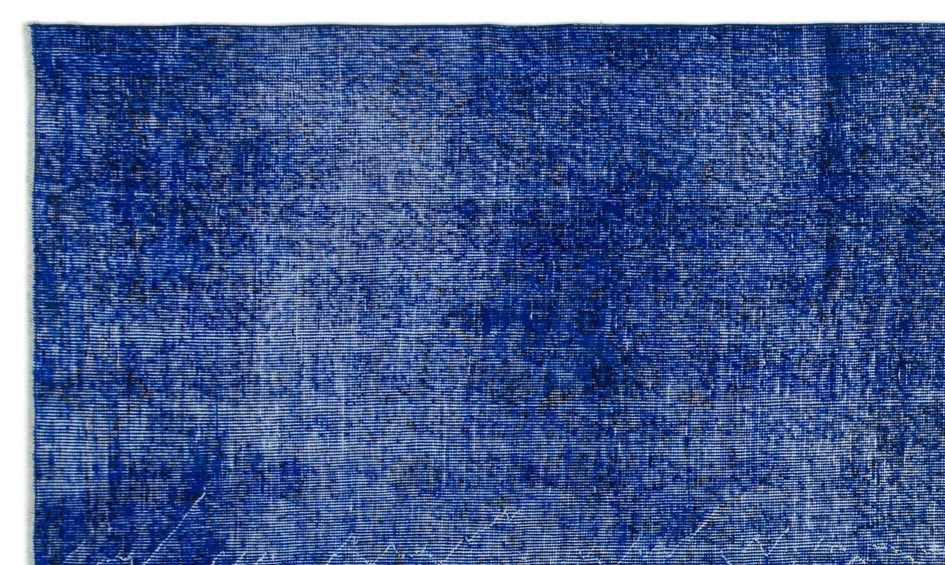 Atina 23176 Blue Vintage Wool Handmade Area Rug 5'3" x 8'10"