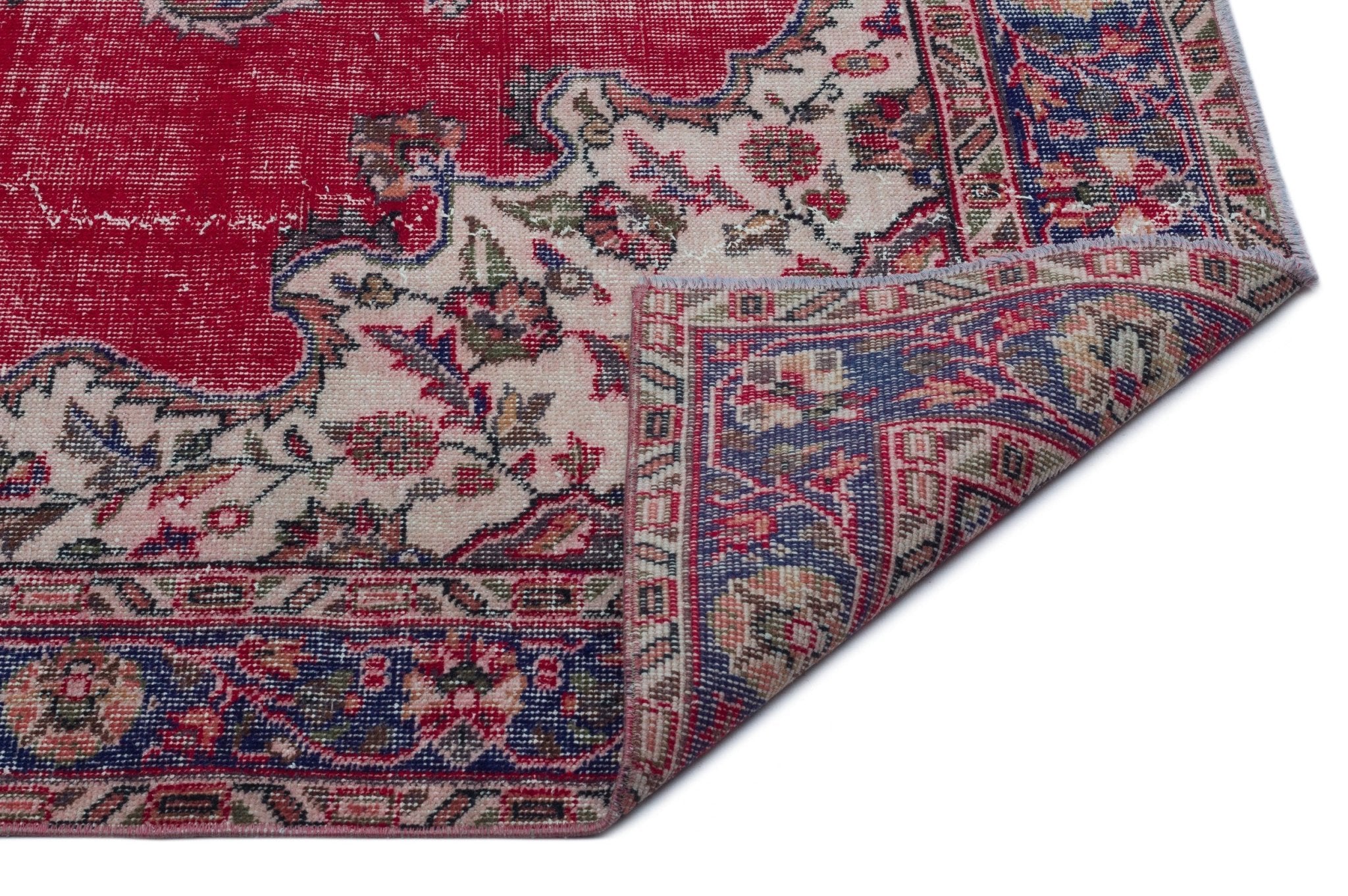 Atina 23288 Red Vintage Wool Handmade Area Rug 5'5" x 9'3"
