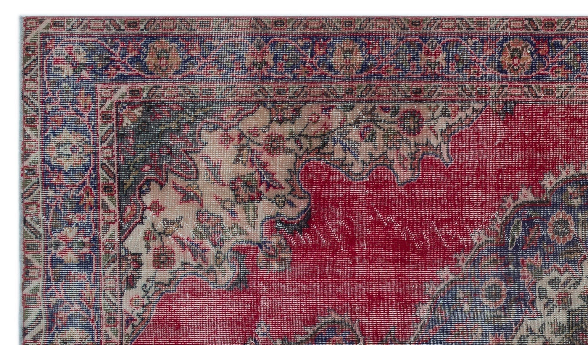 Atina 23288 Red Vintage Wool Handmade Area Rug 5'5" x 9'3"