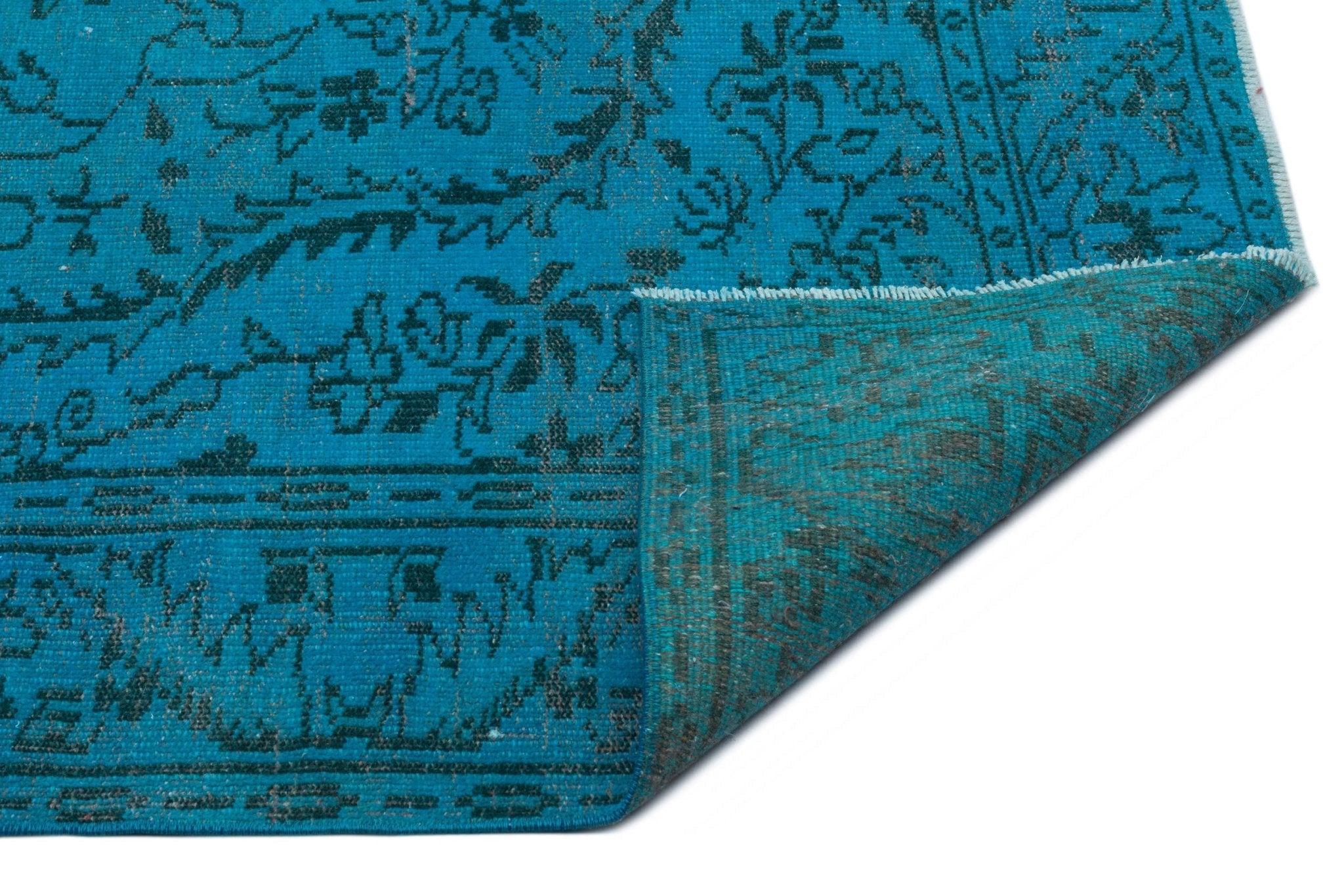 Atina 23318 Turquoise Vintage Wool Handmade Area Rug 5'10" x 9'1"