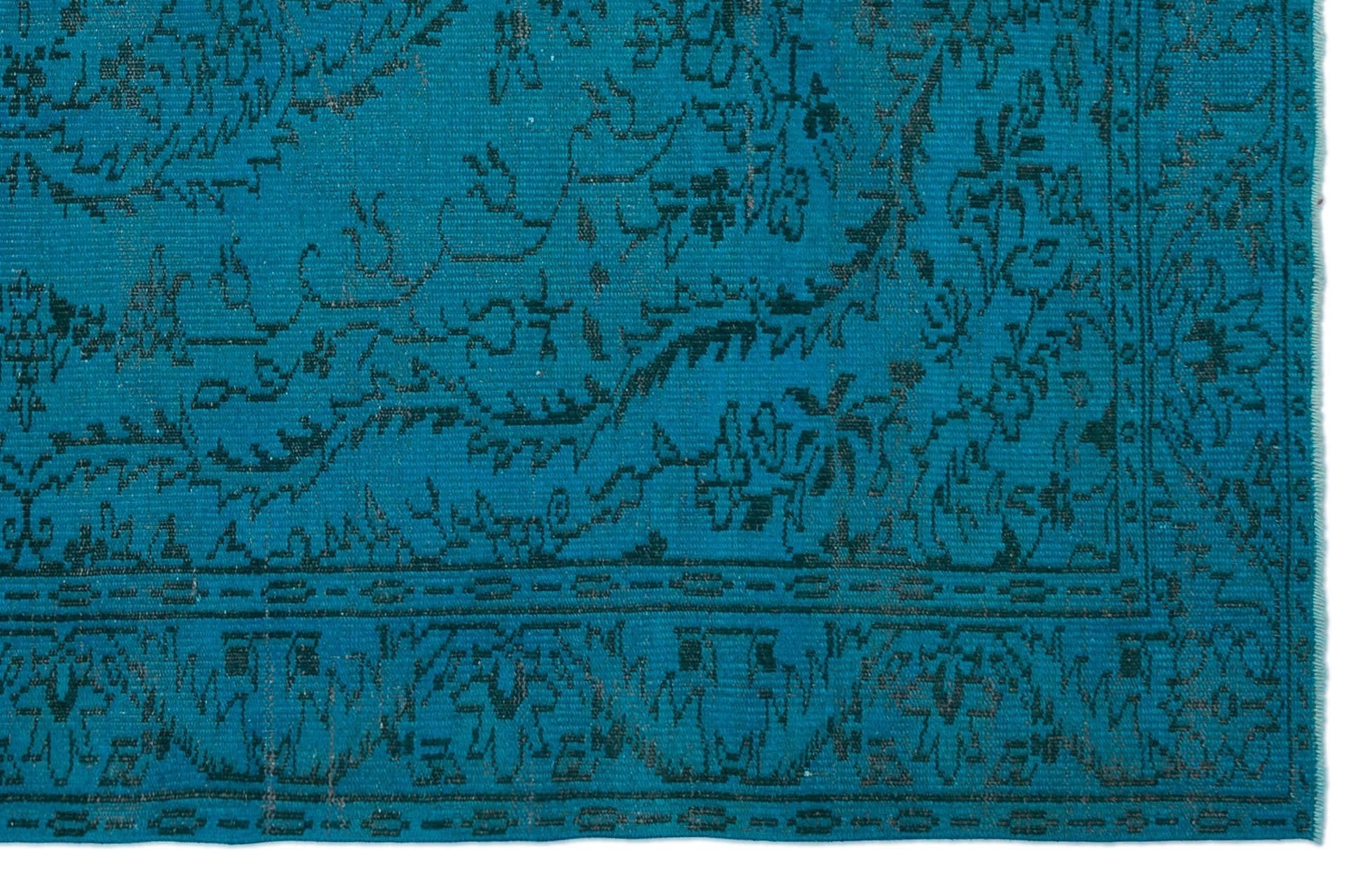 Atina 23318 Turquoise Vintage Wool Handmade Area Rug 5'10" x 9'1"