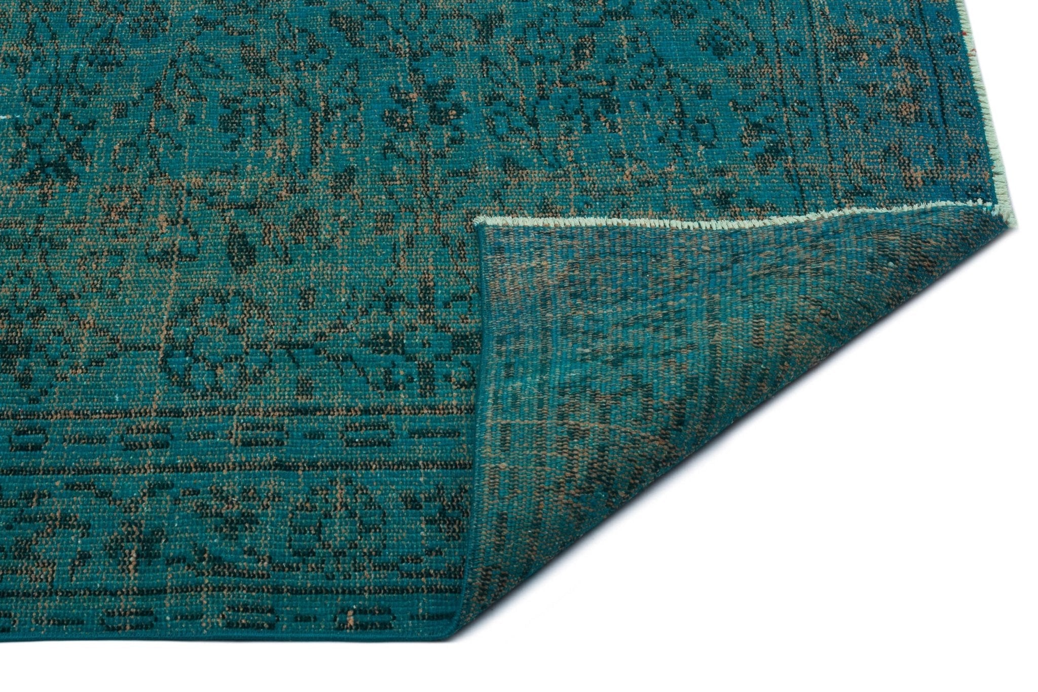 Atina 23347 Turquoise Vintage Wool Handmade Area Rug 5'6" x 8'11"