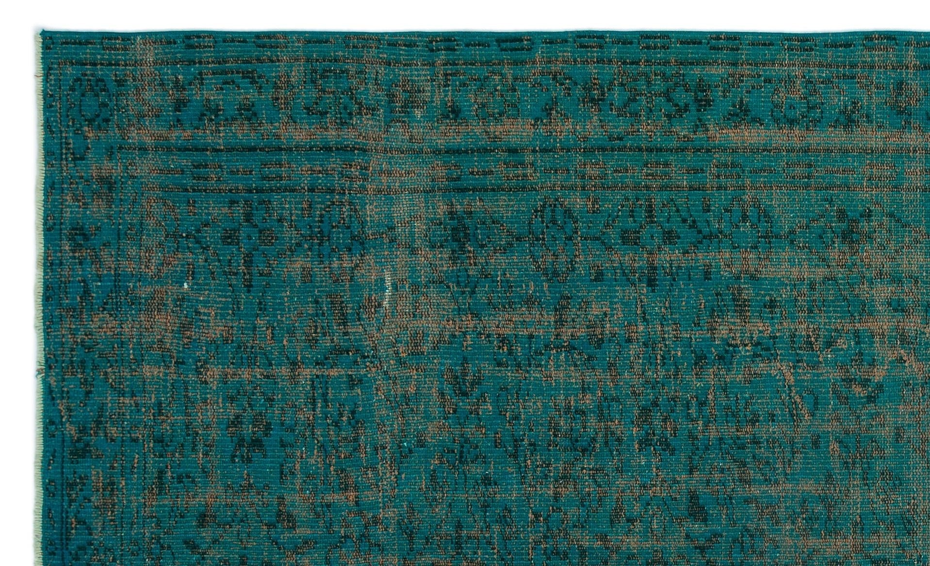 Atina 23347 Turquoise Vintage Wool Handmade Area Rug 5'6" x 8'11"