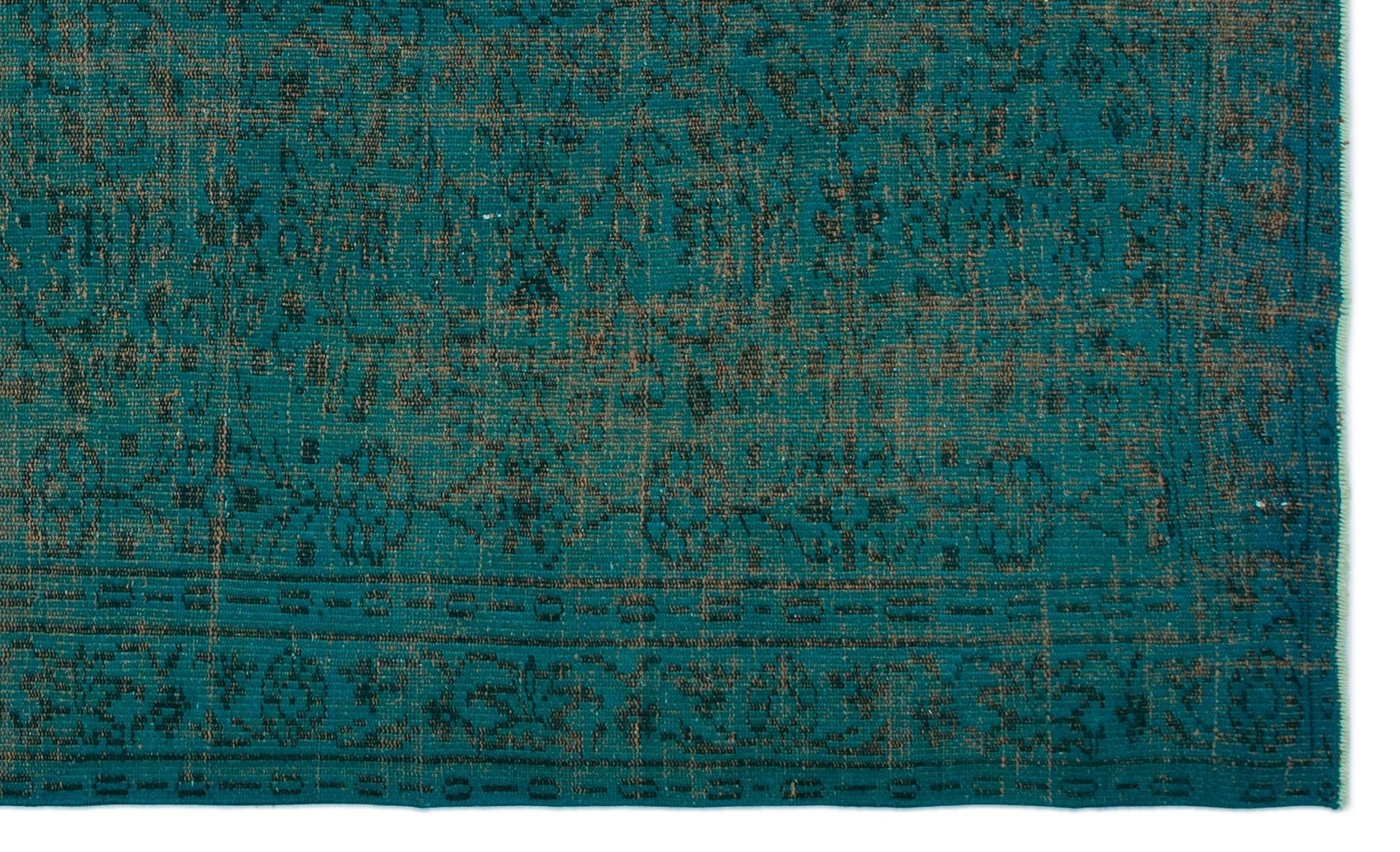 Atina 23347 Turquoise Vintage Wool Handmade Area Rug 5'6" x 8'11"