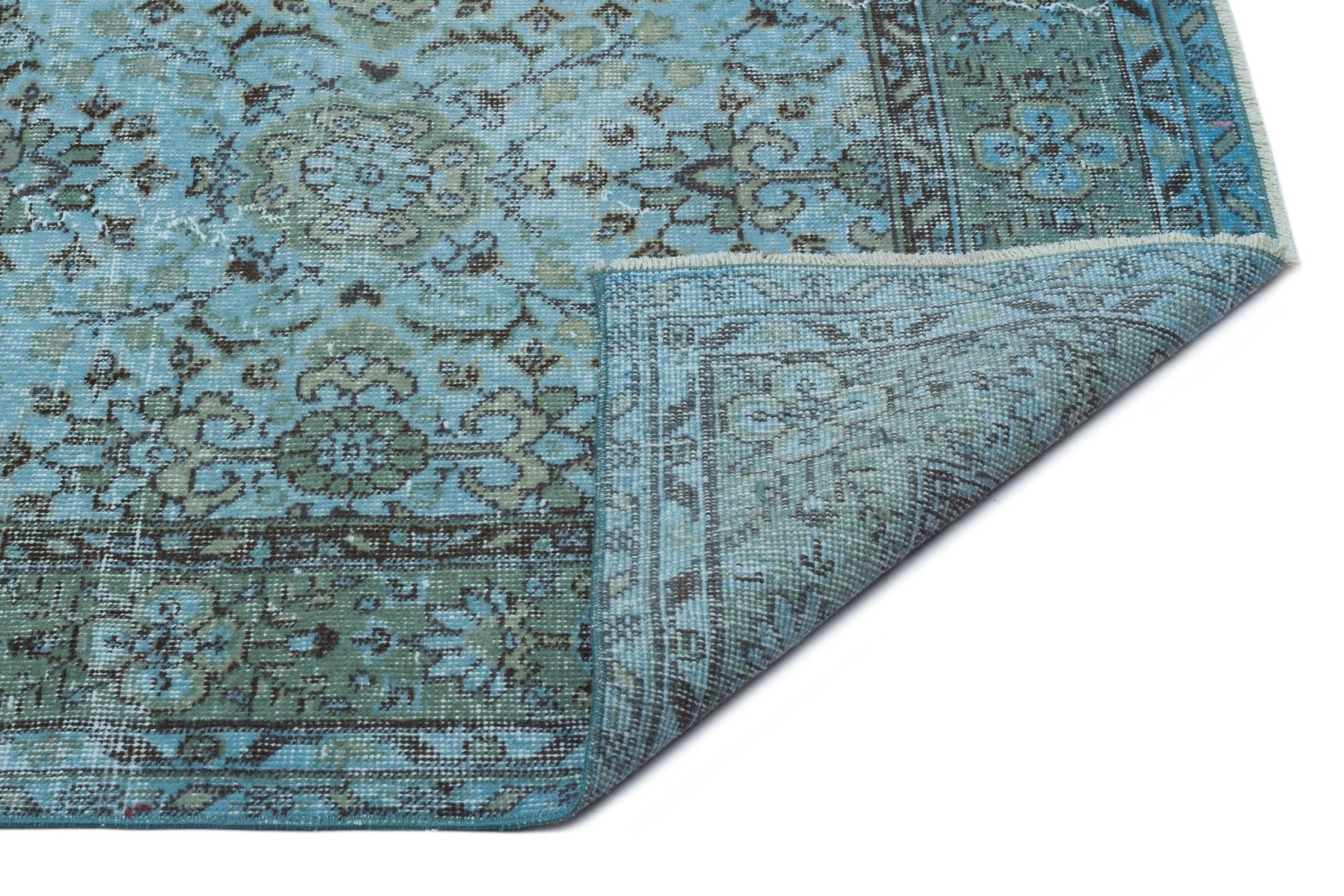 Atina 23393 Blue Vintage Wool Handmade Area Rug 5'10" x 9'4"