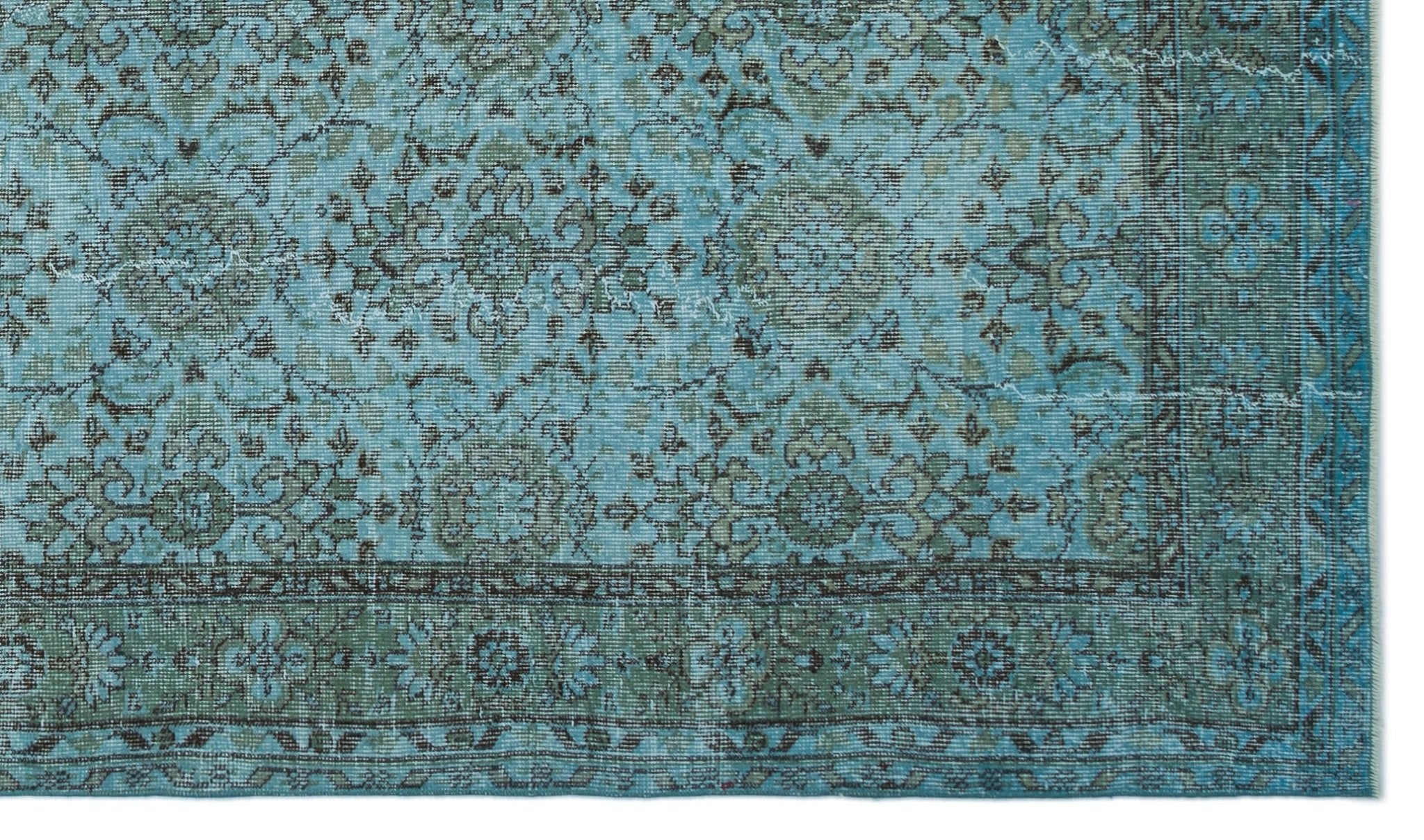 Atina 23393 Blue Vintage Wool Handmade Area Rug 5'10" x 9'4"