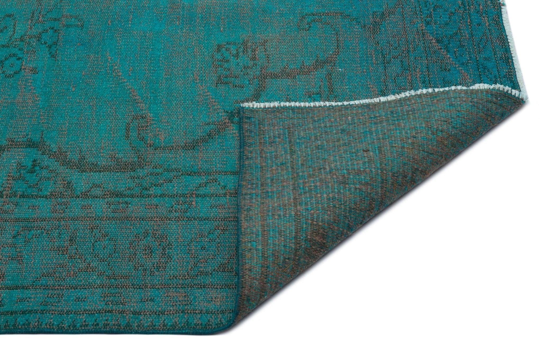 Atina 23426 Green Vintage Wool Handmade Area Rug 5'4" x 8'6"