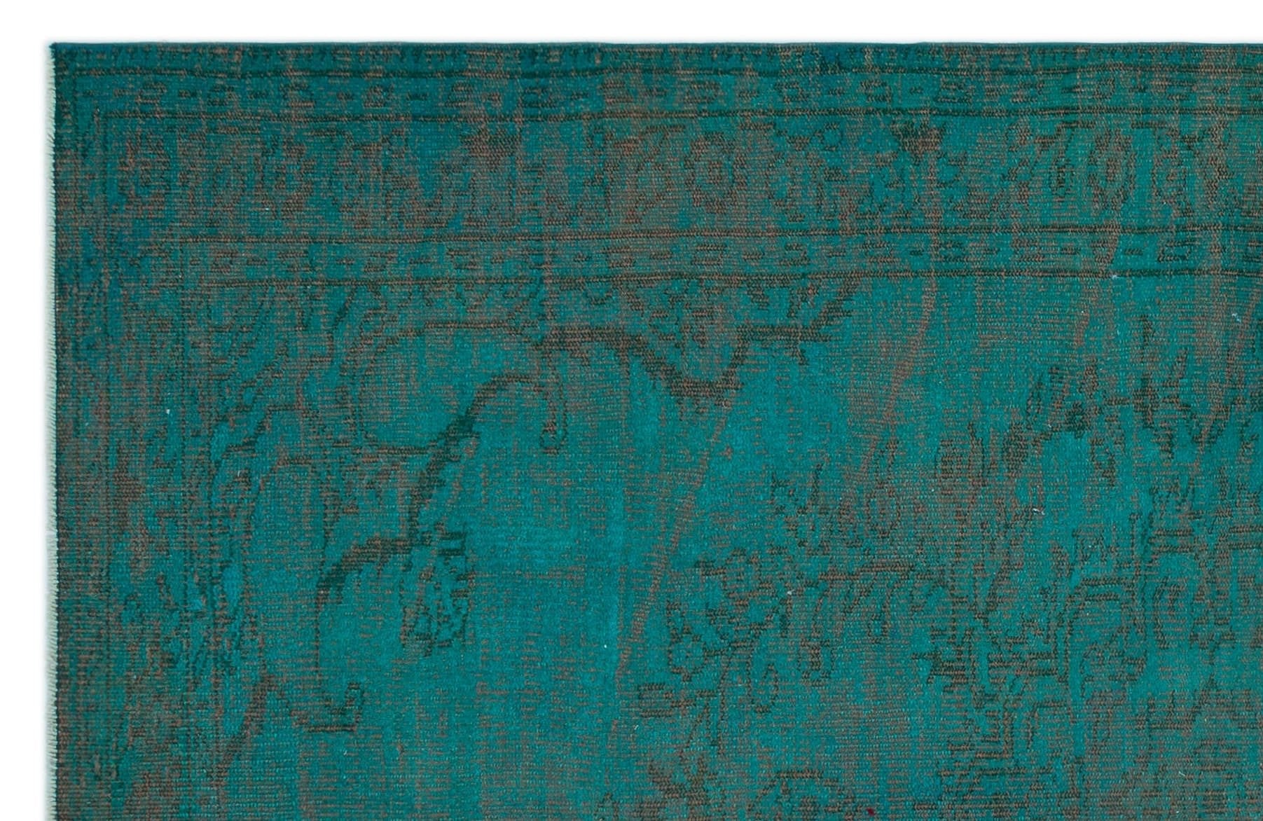 Atina 23426 Green Vintage Wool Handmade Area Rug 5'4" x 8'6"