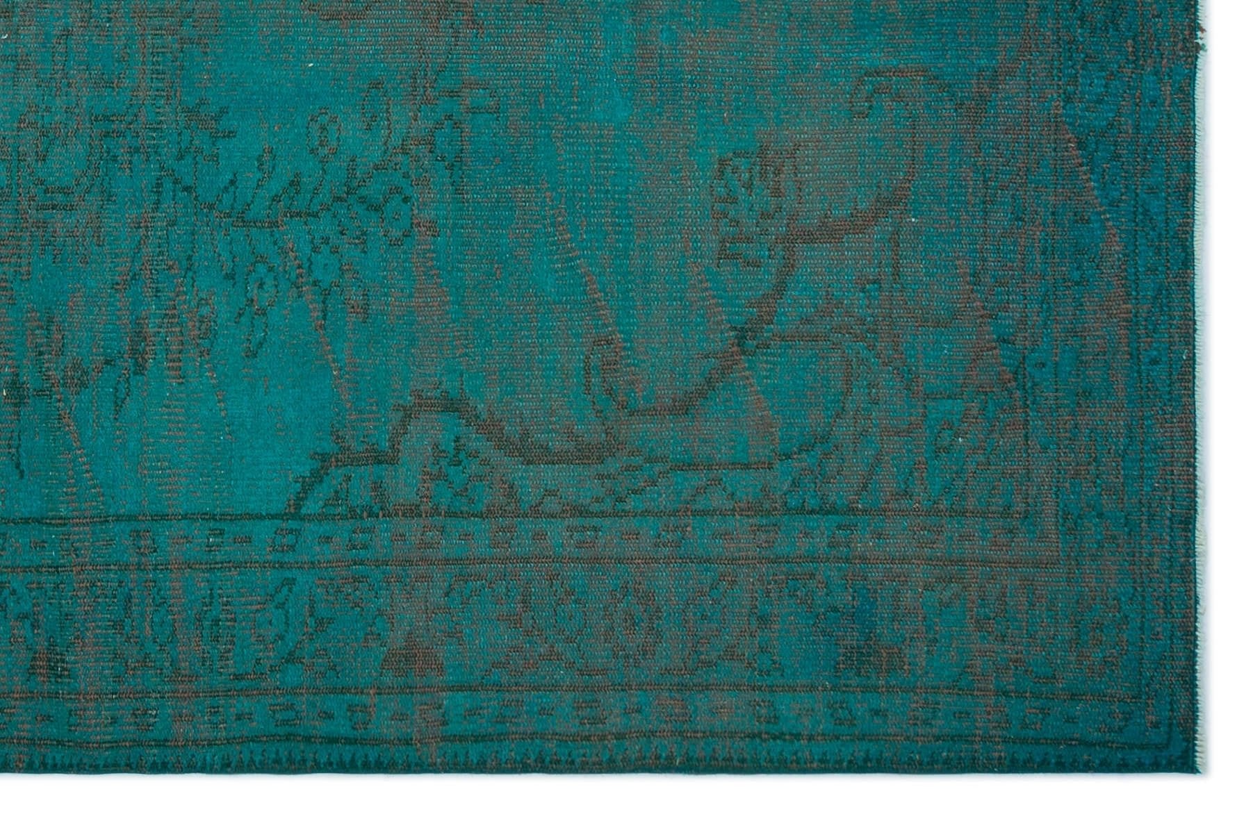 Atina 23426 Green Vintage Wool Handmade Area Rug 5'4" x 8'6"