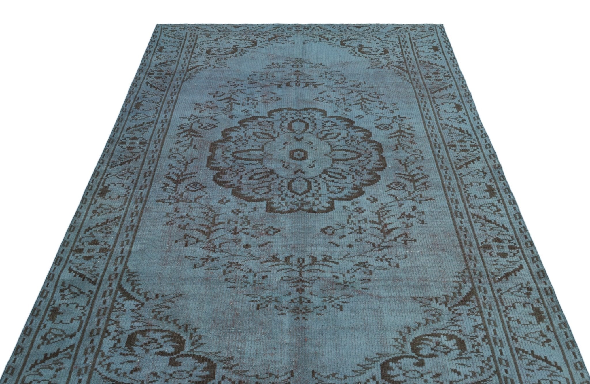 Atina 23446 Blue Vintage Wool Handmade Area Rug 5'3" x 8'10"