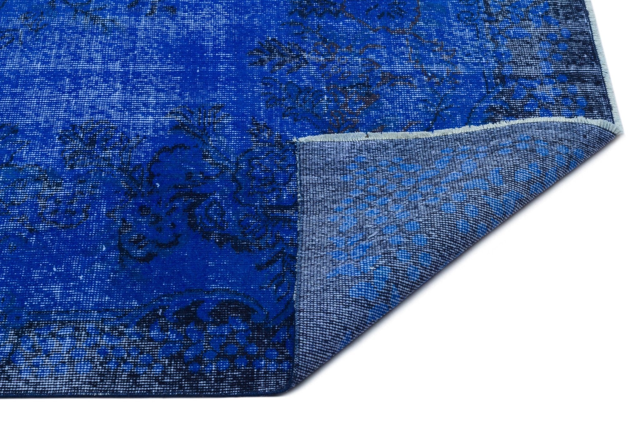 Atina 23459 Blue Vintage Wool Handmade Area Rug 5'6" x 9'3"