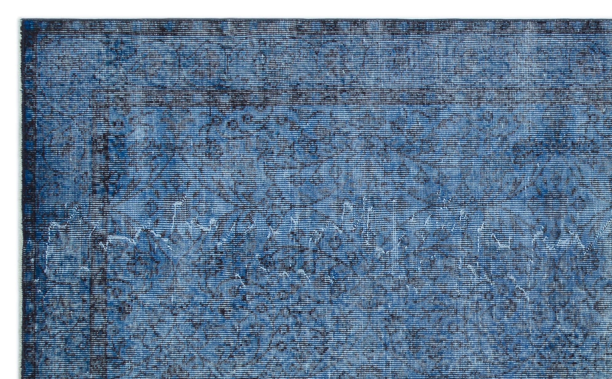 Atina 23471 Blue Vintage Wool Handmade Area Rug 5'9" x 9'4"
