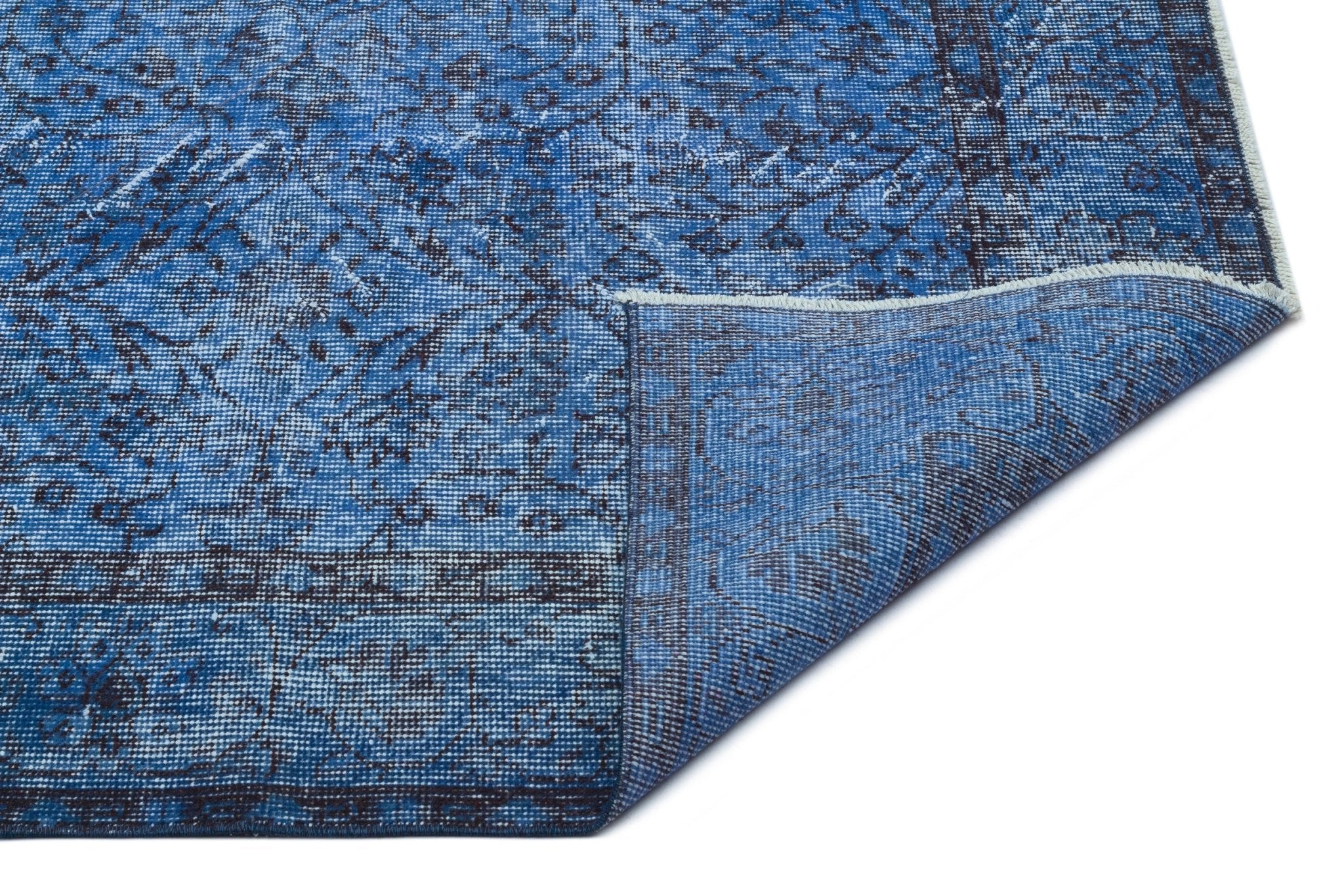 Atina 23471 Blue Vintage Wool Handmade Area Rug 5'9" x 9'4"