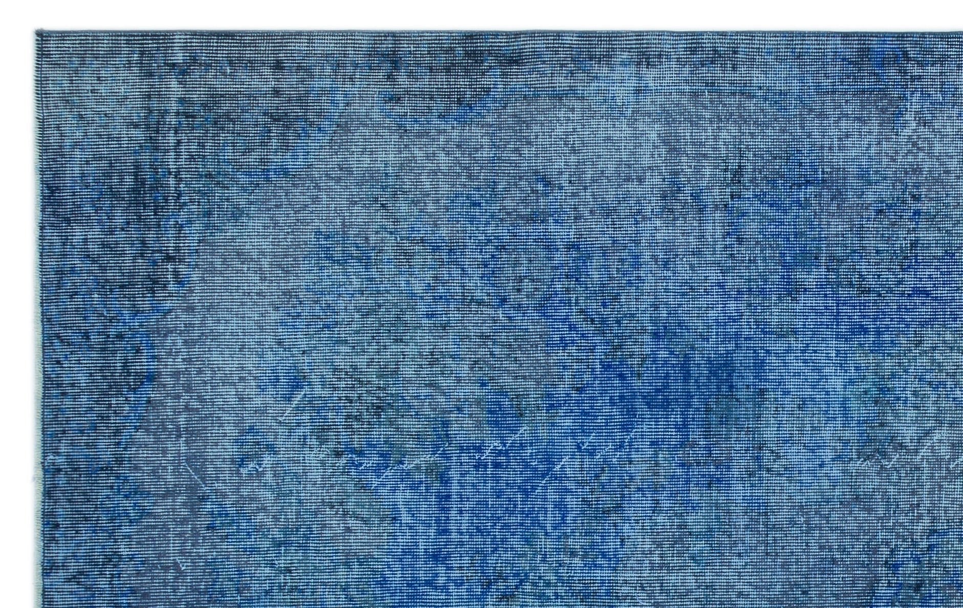 Atina 23473 Blue Vintage Wool Handmade Area Rug 5'5" x 8'11"