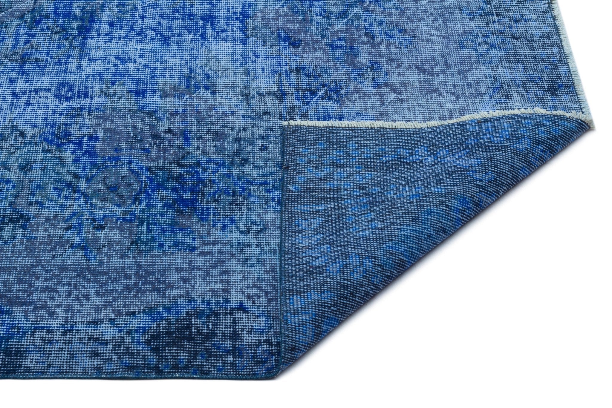 Atina 23473 Blue Vintage Wool Handmade Area Rug 5'5" x 8'11"