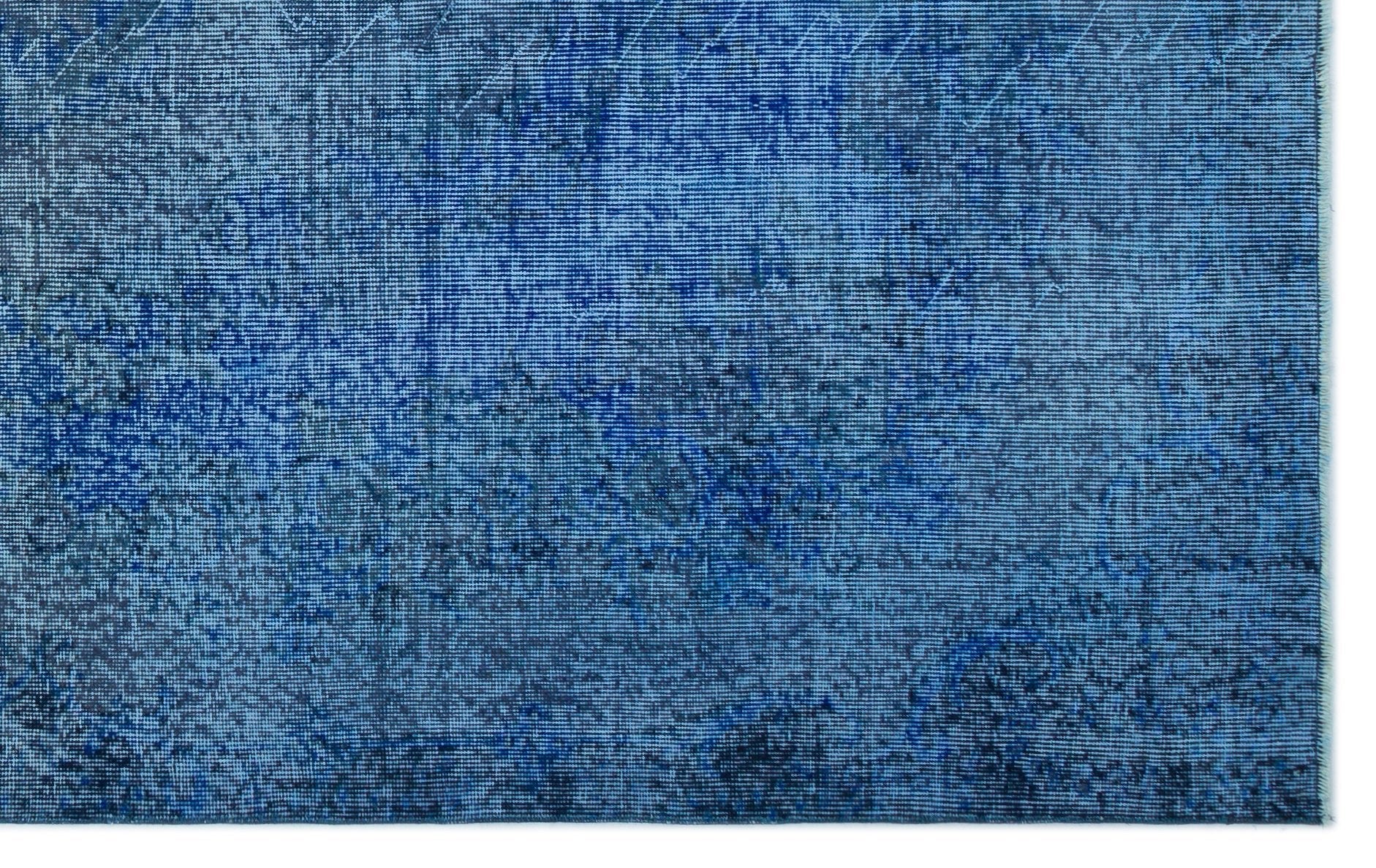 Atina 23473 Blue Vintage Wool Handmade Area Rug 5'5" x 8'11"