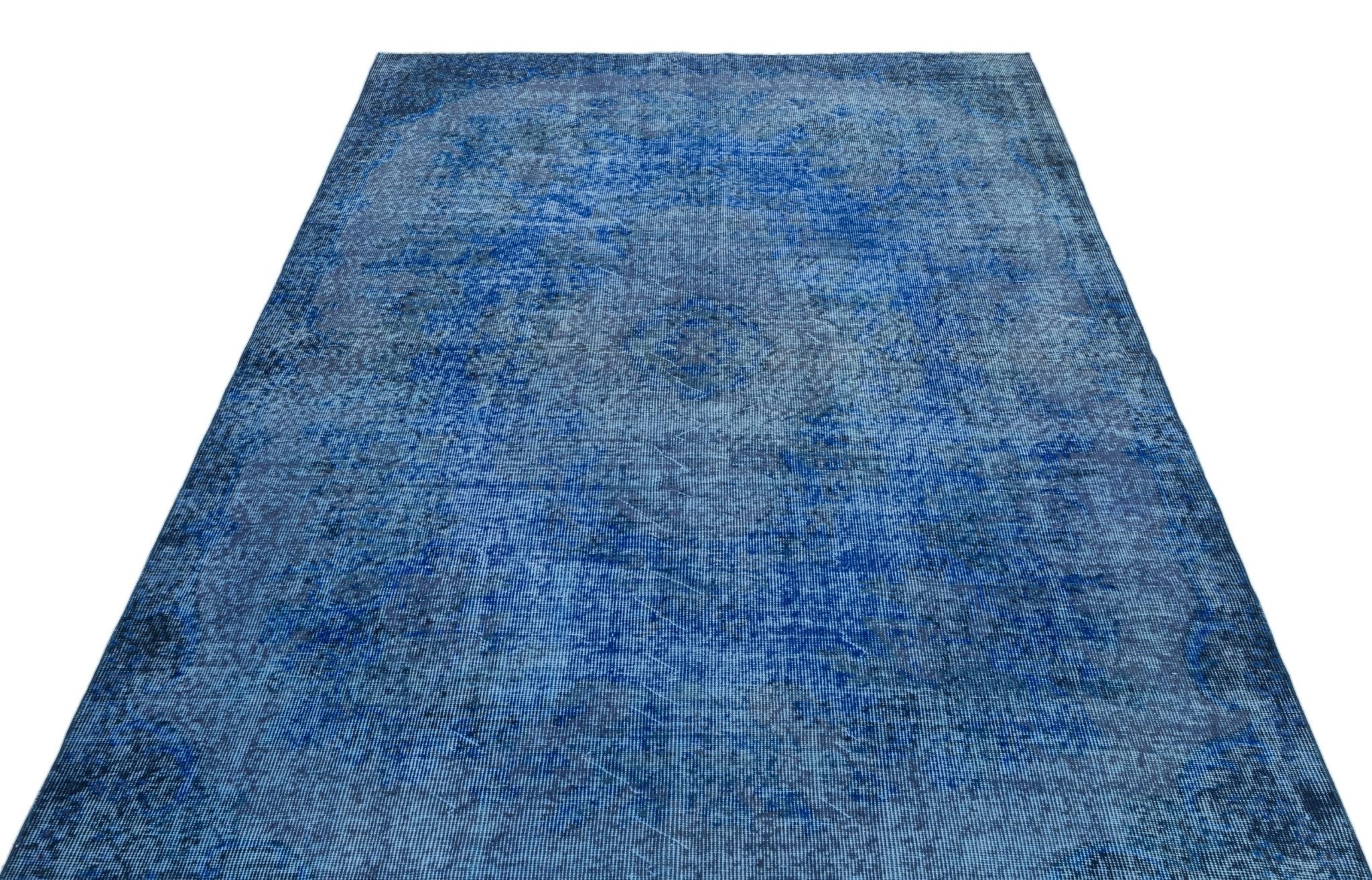 Atina 23473 Blue Vintage Wool Handmade Area Rug 5'5" x 8'11"