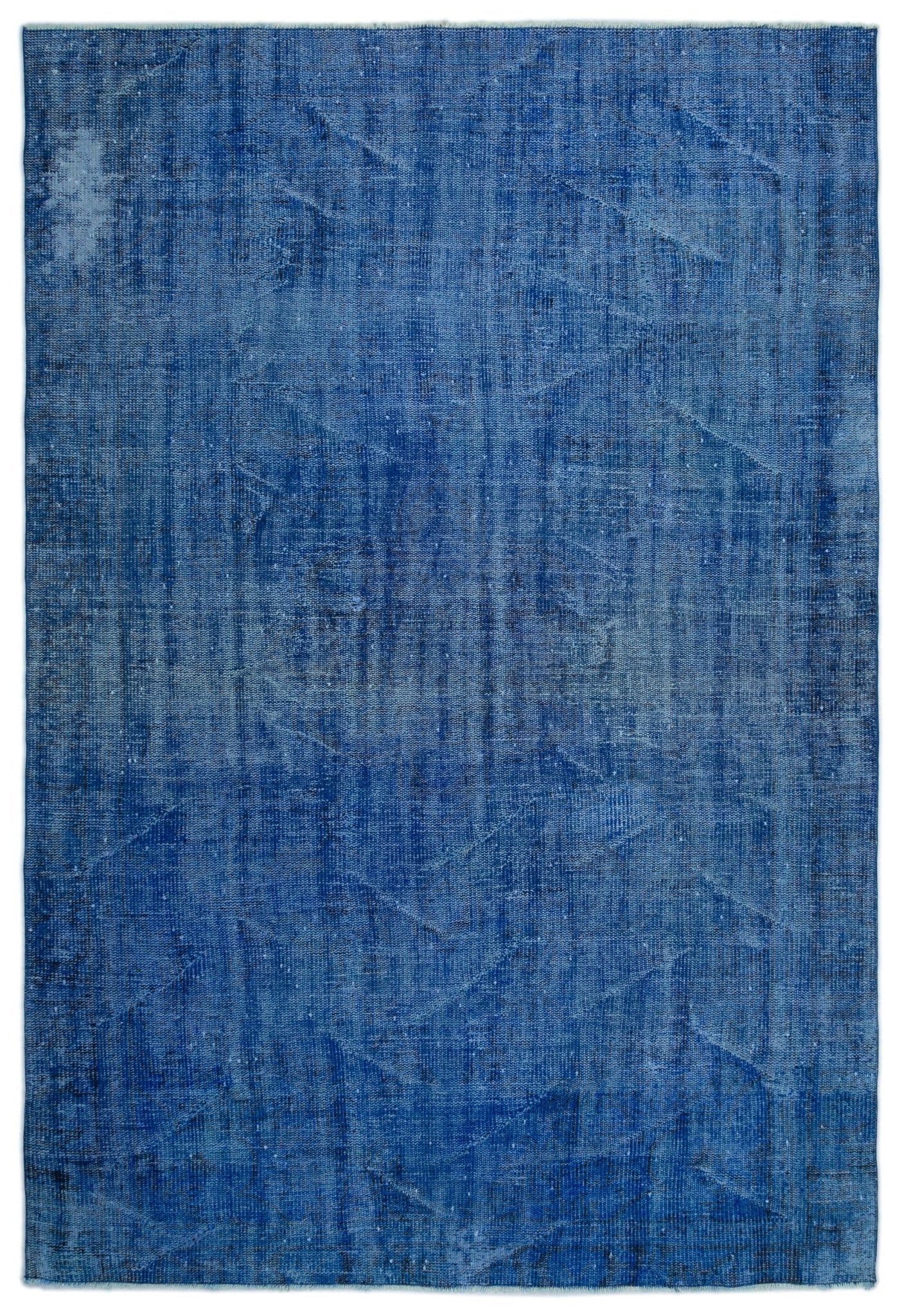 Atina 23484 Blue Vintage Wool Handmade Area Rug 6'0" x 8'10"