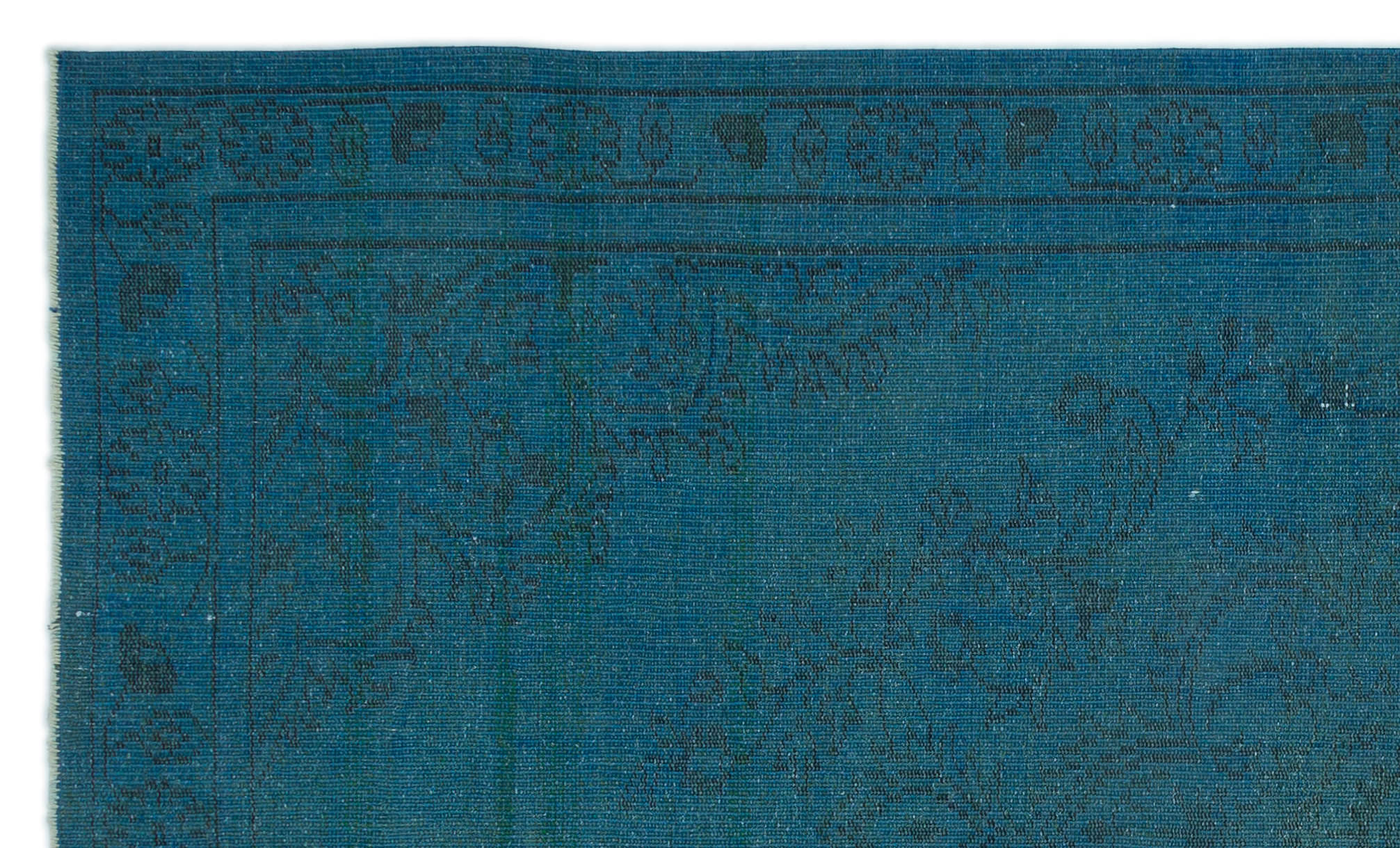 Atina 23498 Blue Vintage Wool Handmade Area Rug 5'7" x 9'4"