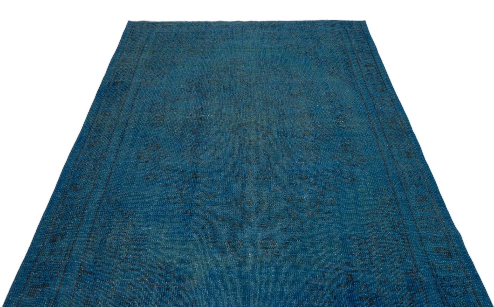 Atina 23498 Blue Vintage Wool Handmade Area Rug 5'7" x 9'4"