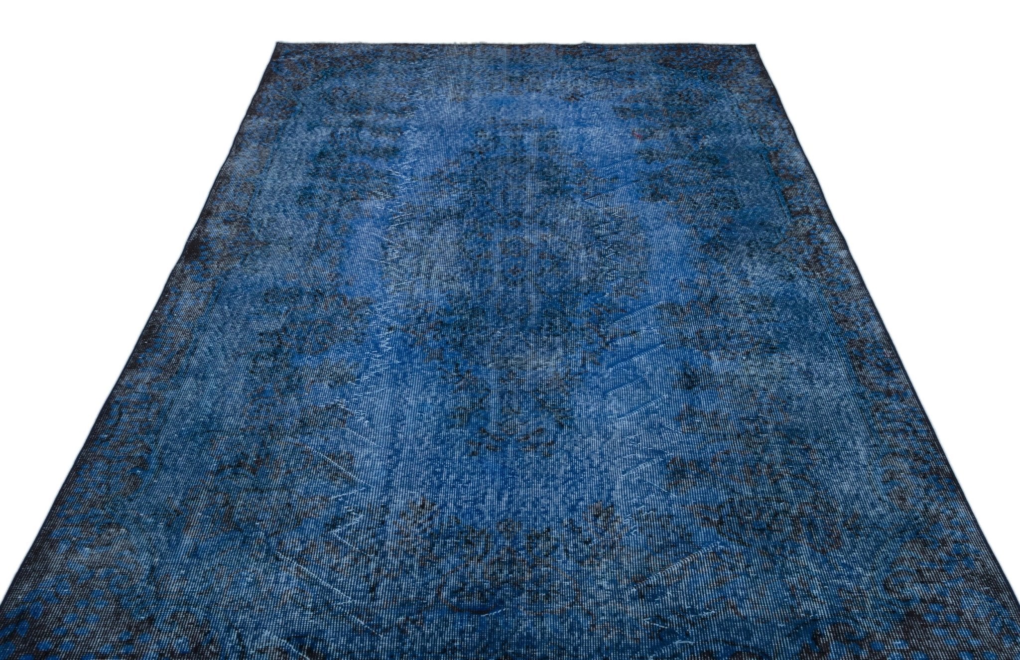 Atina 23503 Blue Vintage Wool Handmade Area Rug 6'4" x 9'0"