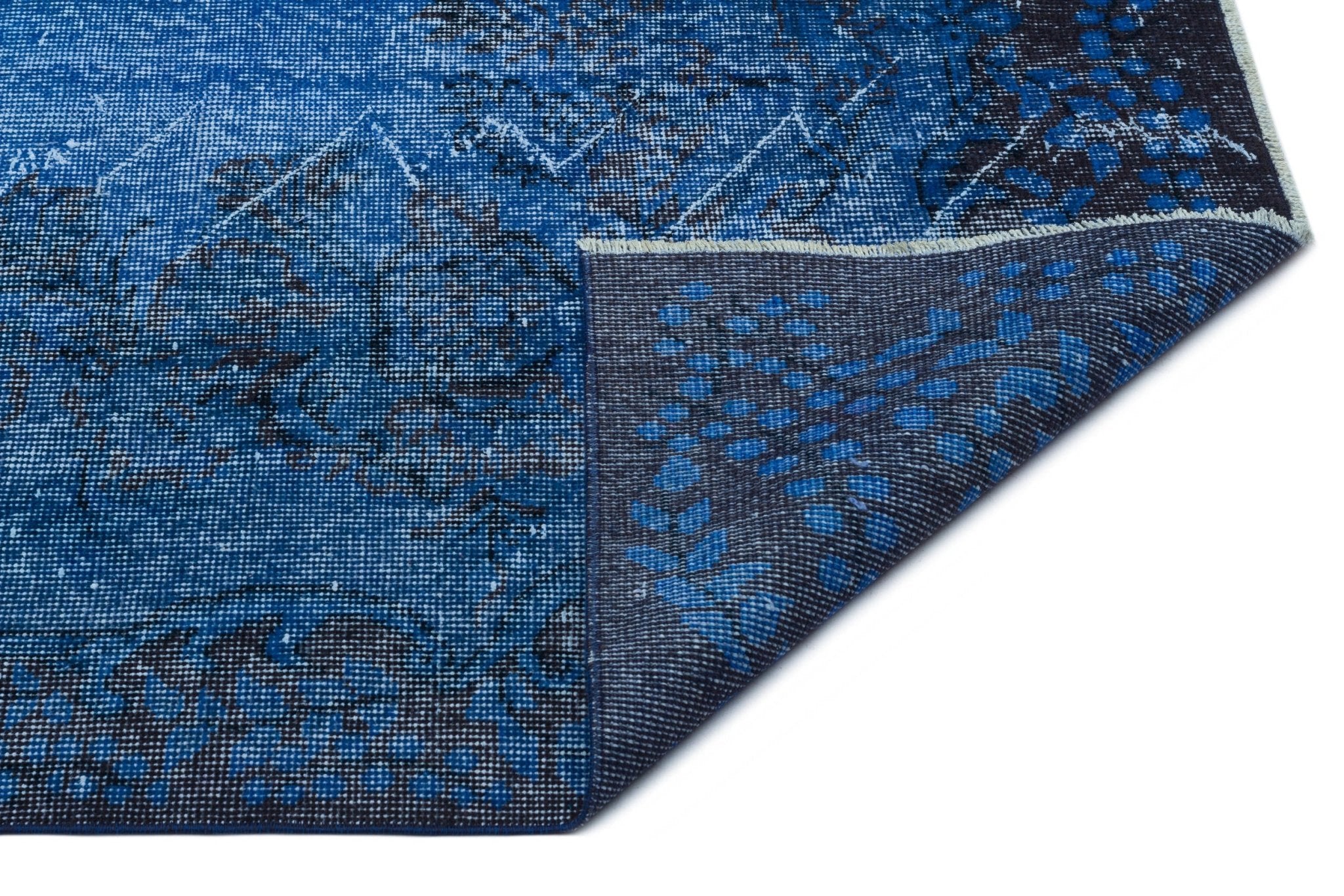 Atina 23503 Blue Vintage Wool Handmade Area Rug 6'4" x 9'0"
