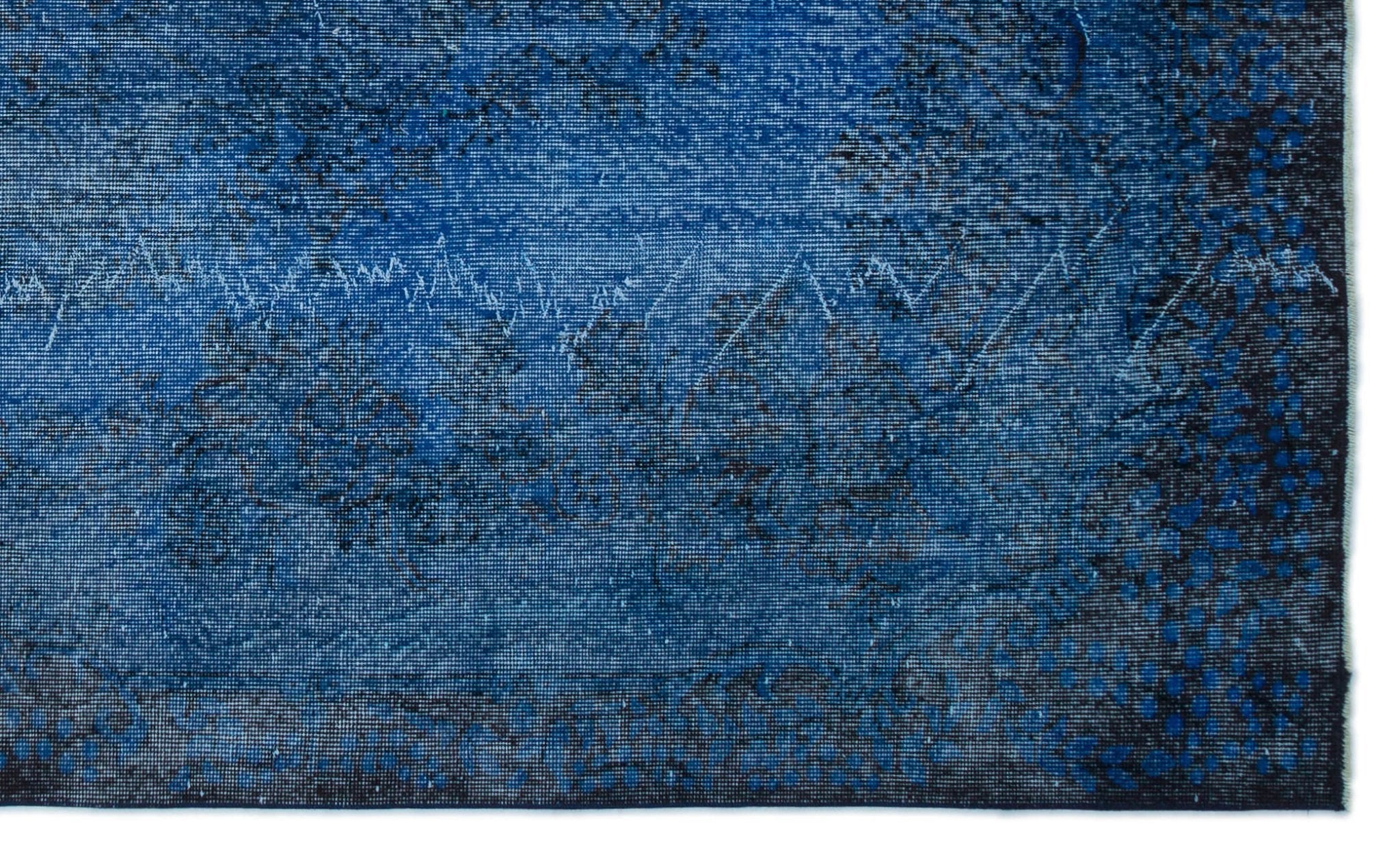 Atina 23503 Blue Vintage Wool Handmade Area Rug 6'4" x 9'0"